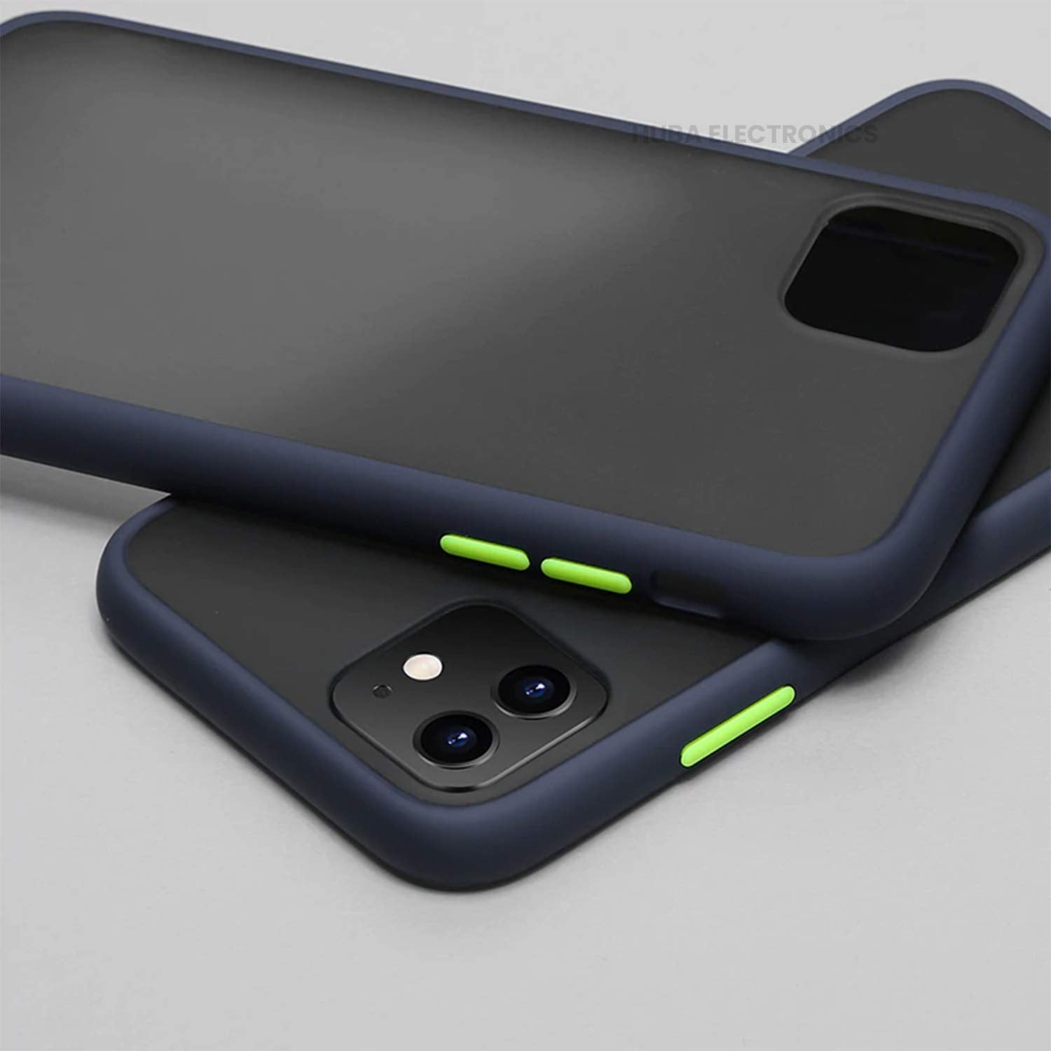 Smoke Frosted Back cover For iPhone 11- Blue