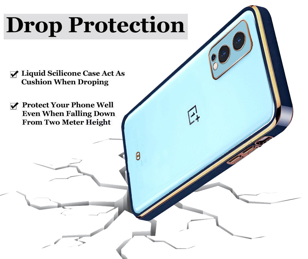 Electro Silicone Series Back cover Case For  OnePlus Nord 2 5G - Blue