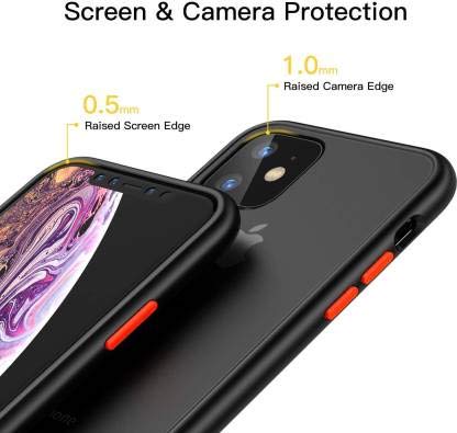 Smoke Frosted Back cover For iPhone 11- Black