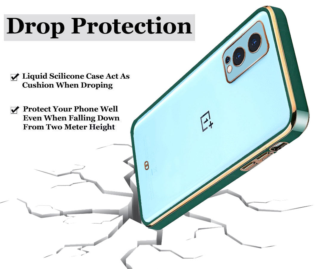 Electro Silicone Series Back cover Case For OnePlus Nord 2 5G - Green