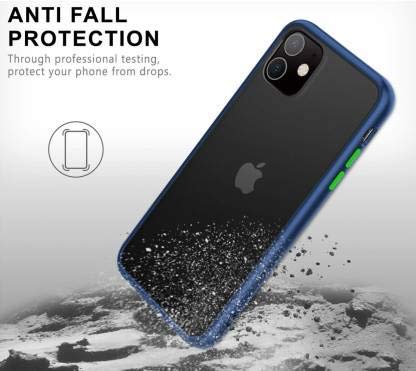 Smoke Frosted Back cover For iPhone 11- Blue