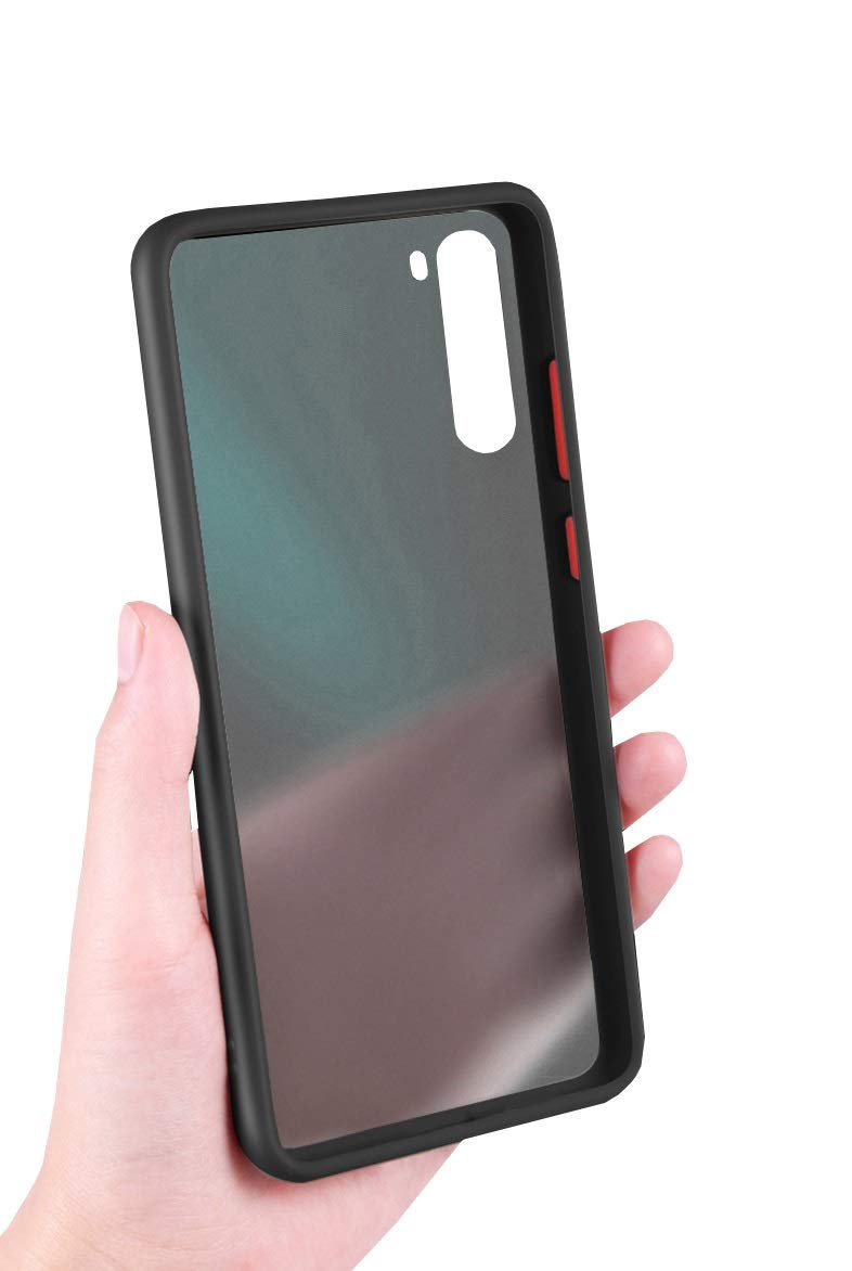 OnePlus Nord Smoke silicone Frosted Back cover case  - Black