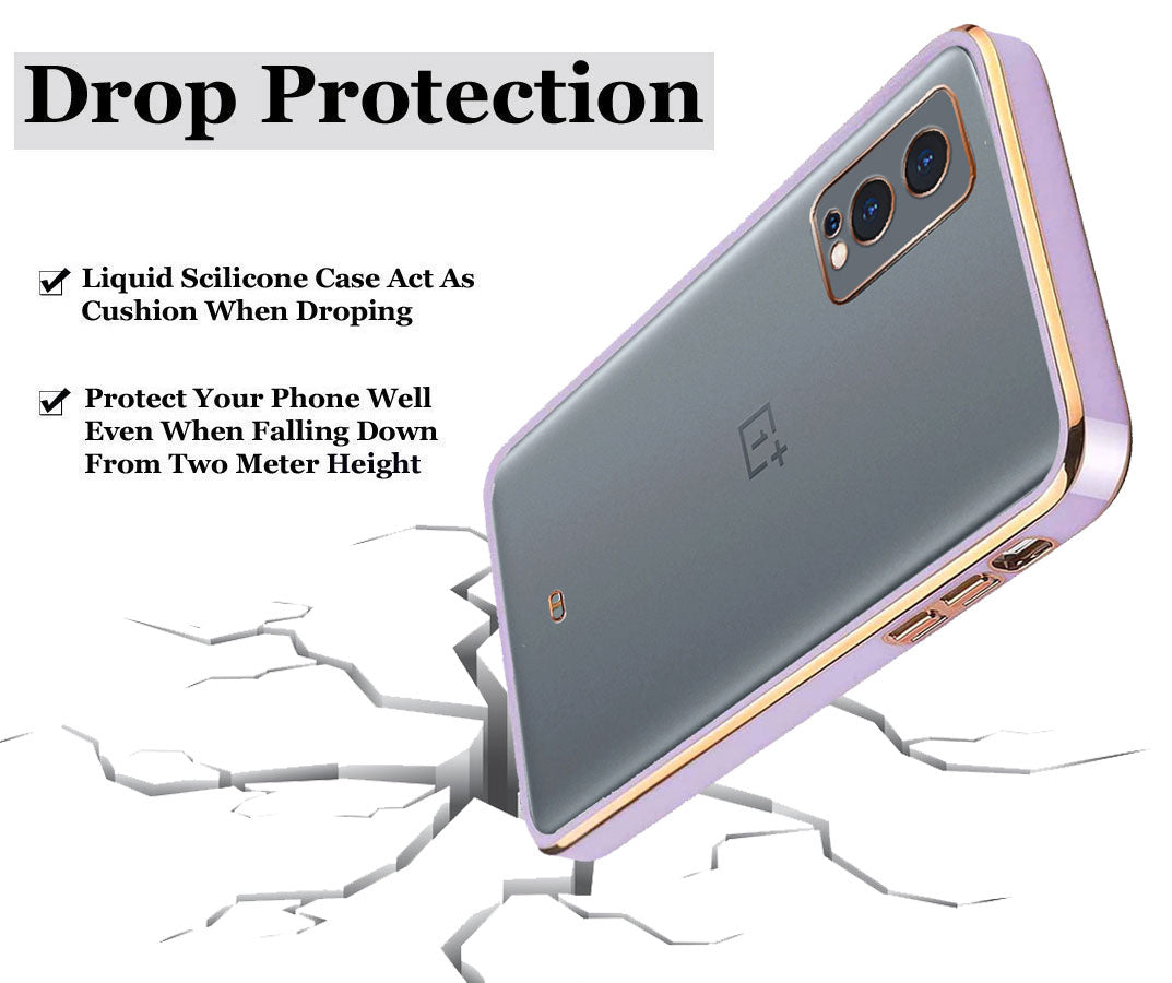 Electro Silicone Series Back cover Case For Oneplus Nord 2 5G - Purple