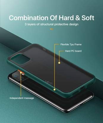 iPhone 11 Smoke  silicone Frosted Back cover Case  - Green