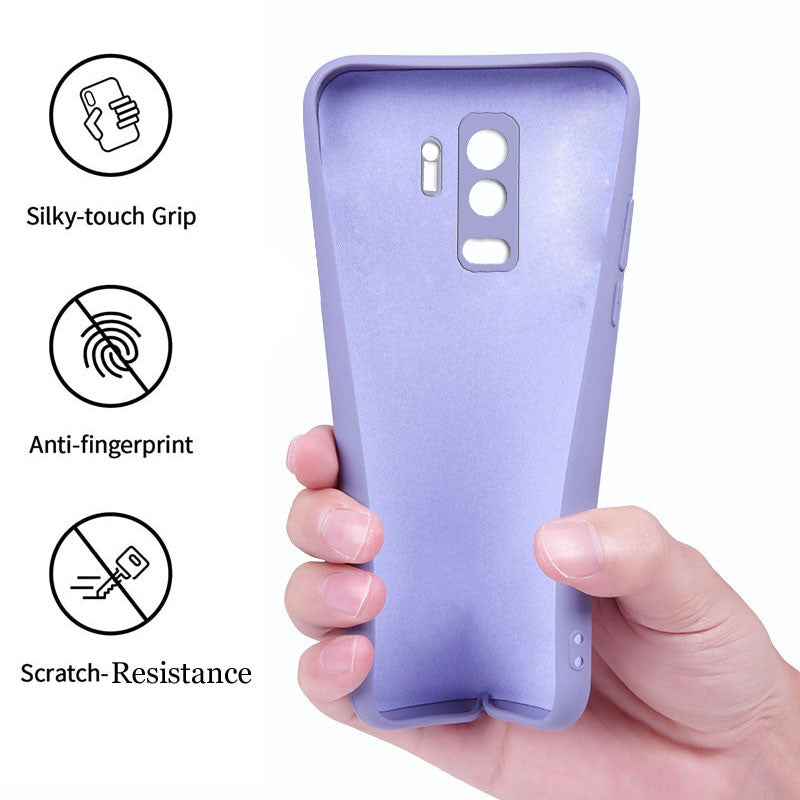 Samsung S9 Plus Liquid Silicone Back Cover Case With TPU & Matte Finish - Purple