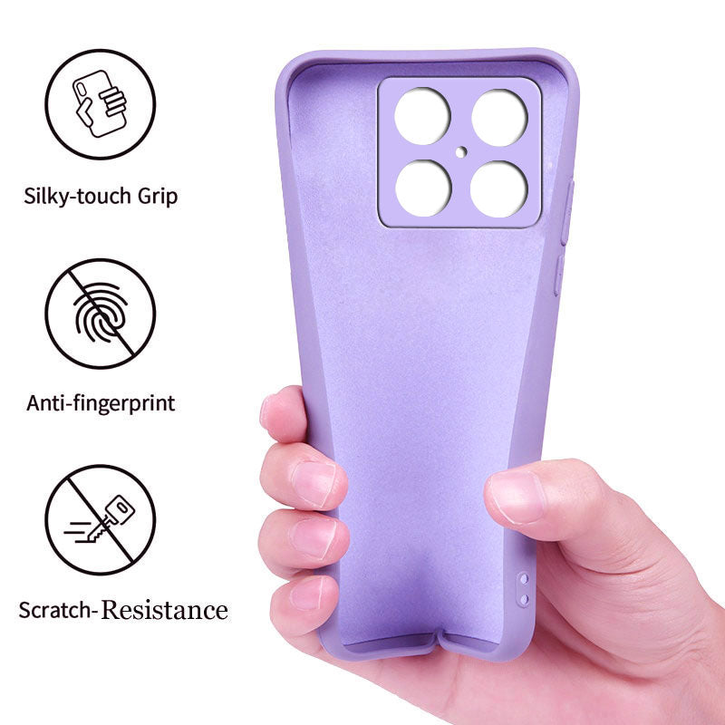 Oneplus 10 Pro Liquid Silicone Back Cover Case With TPU & Matte Finish - Purple
