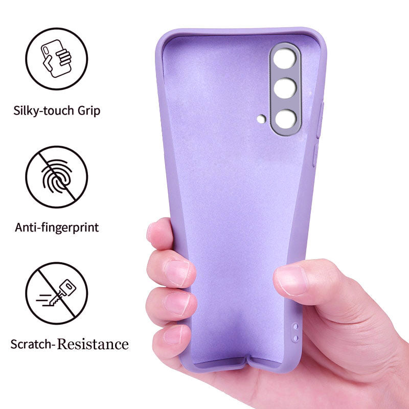 Oneplus Nord CE 5g Liquid Silicone Back Cover Case With TPU & Matte Finish - Purple