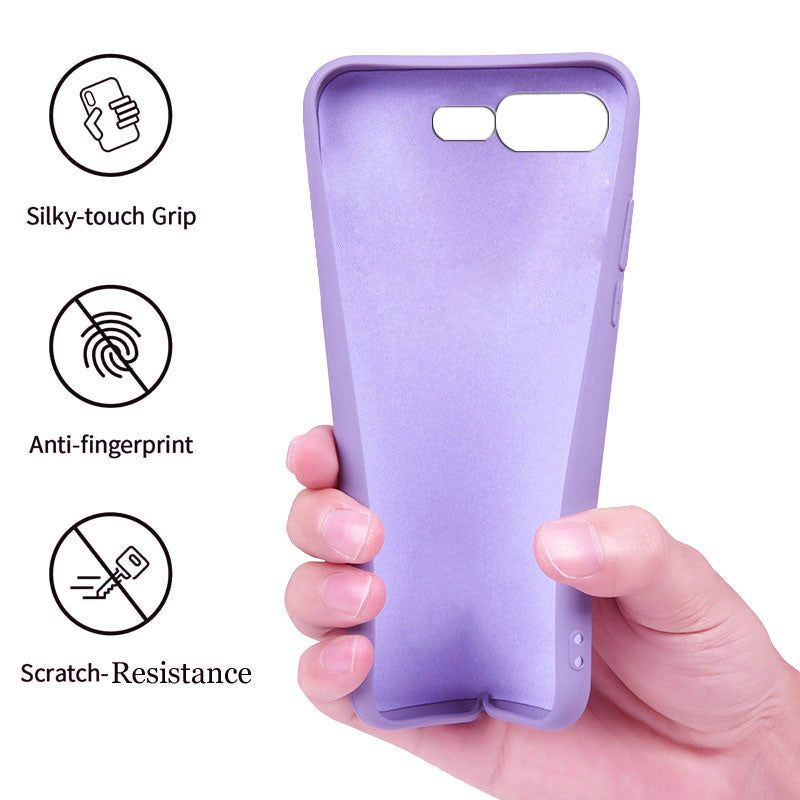 OnePlus 5 Liquid Silicone Back Cover Case With TPU & Matte Finish - Purple