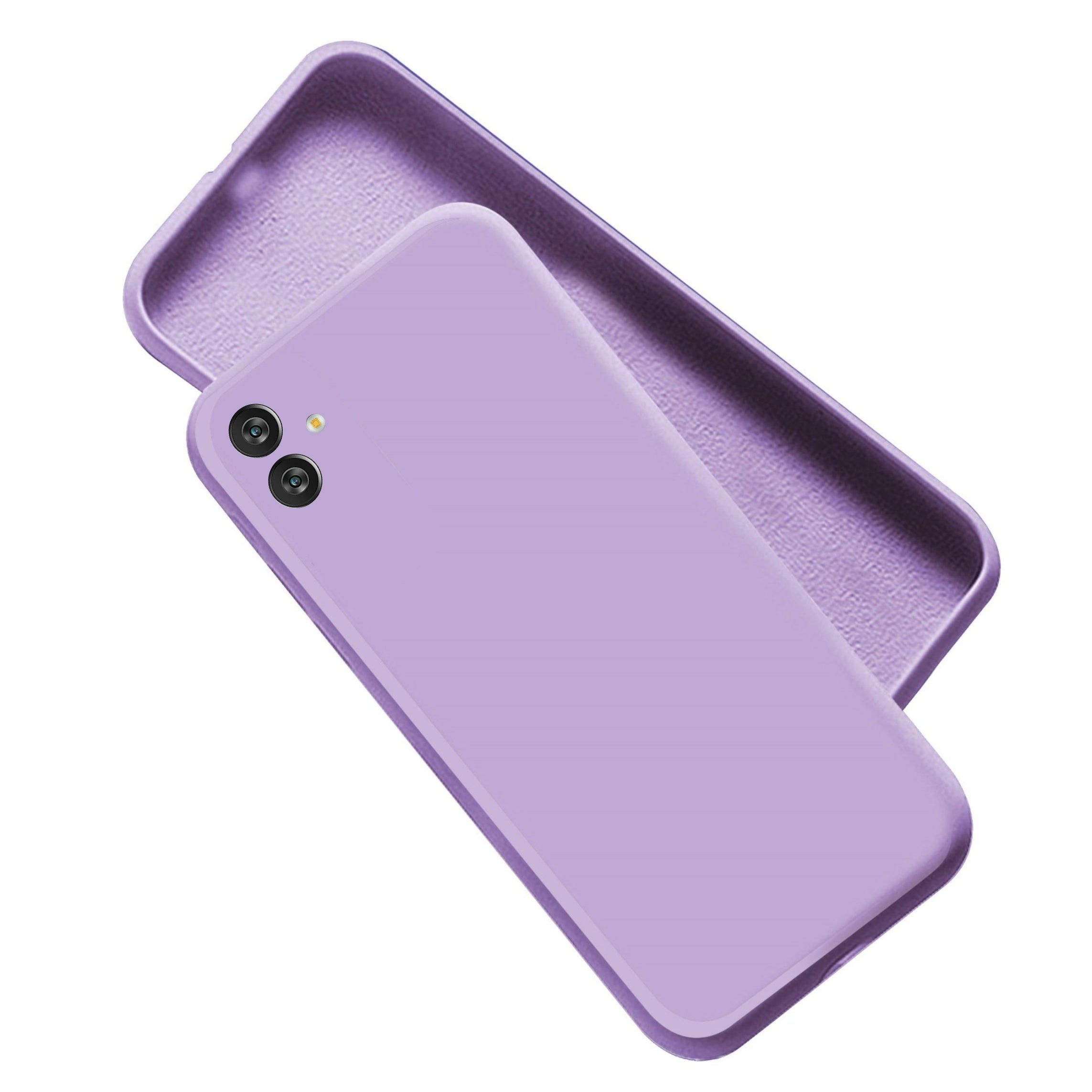 Samsung Galaxy M13 5G Liquid Silicone Back Cover Case With TPU & Matte Finish - Purple
