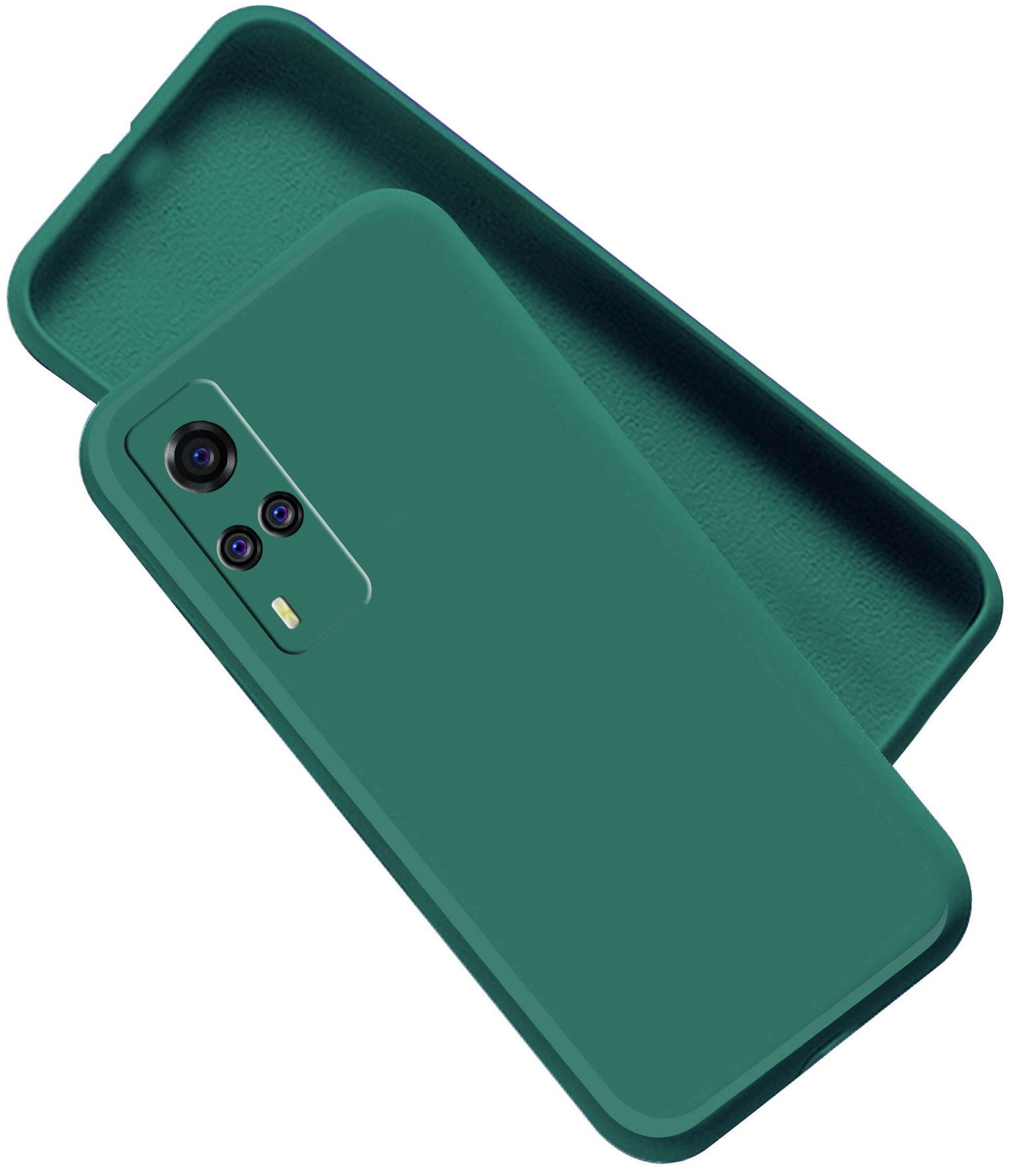 Vivo Y51 2020 / Vivo Y51A  Liquid Silicone Back Cover Case With TPU & Matte Finish - Green