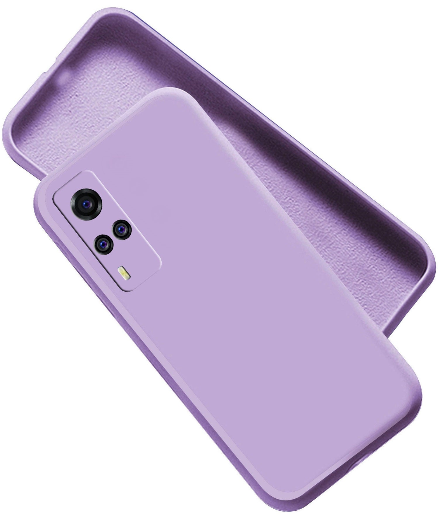 Vivo Y51 2020 / Vivo Y51A  Liquid Silicone Back Cover Case With TPU & Matte Finish - Purple