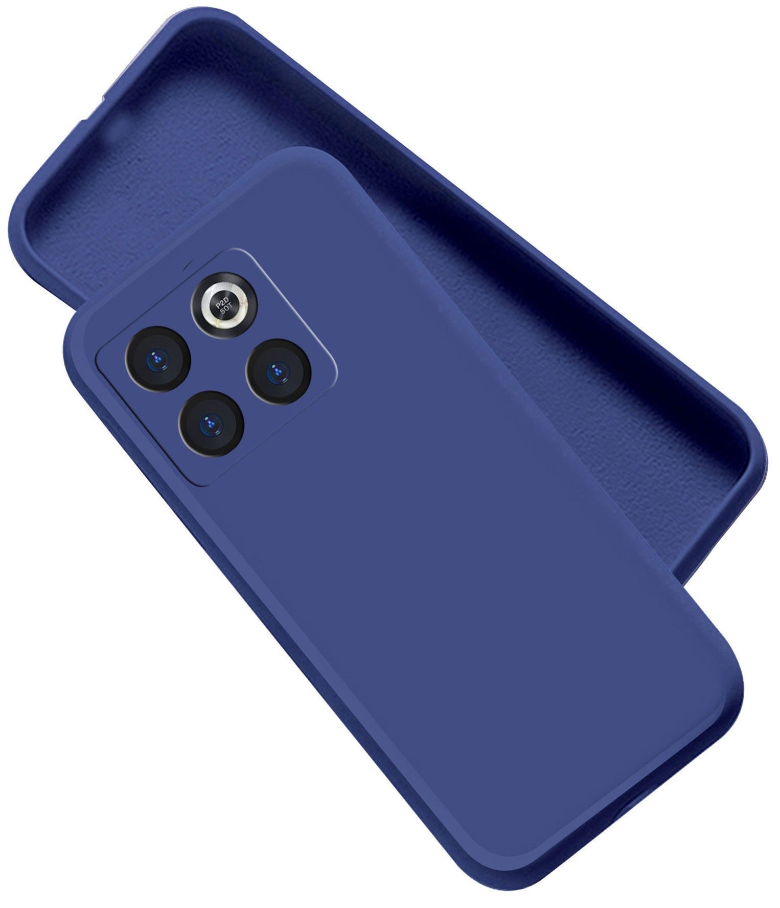 Oneplus 10T 5G  Liquid Silicone Back Cover Case With TPU & Matte Finish - Blue