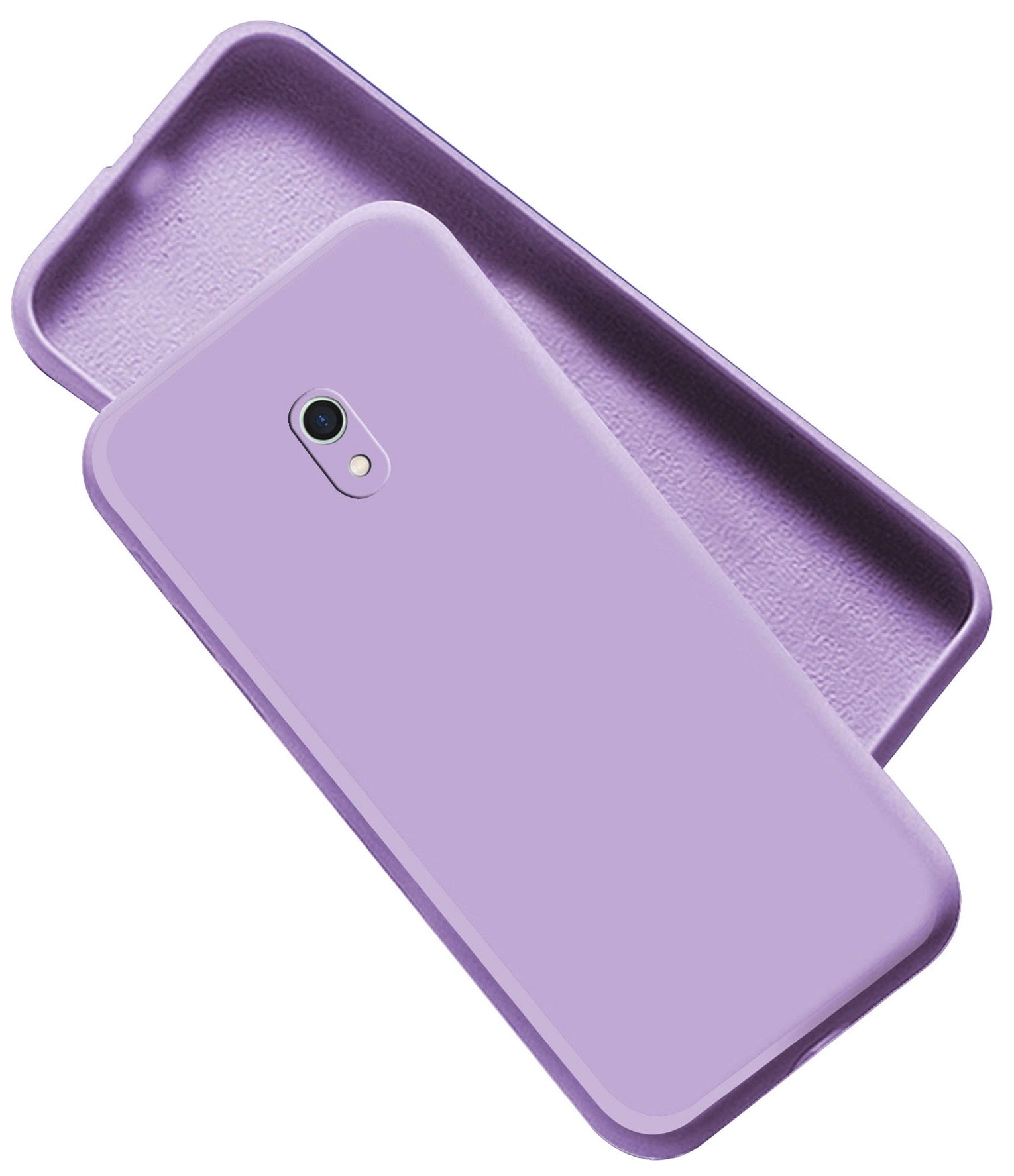 Redmi 8a Liquid Silicone Back Cover Case With TPU & Matte Finish - Purple
