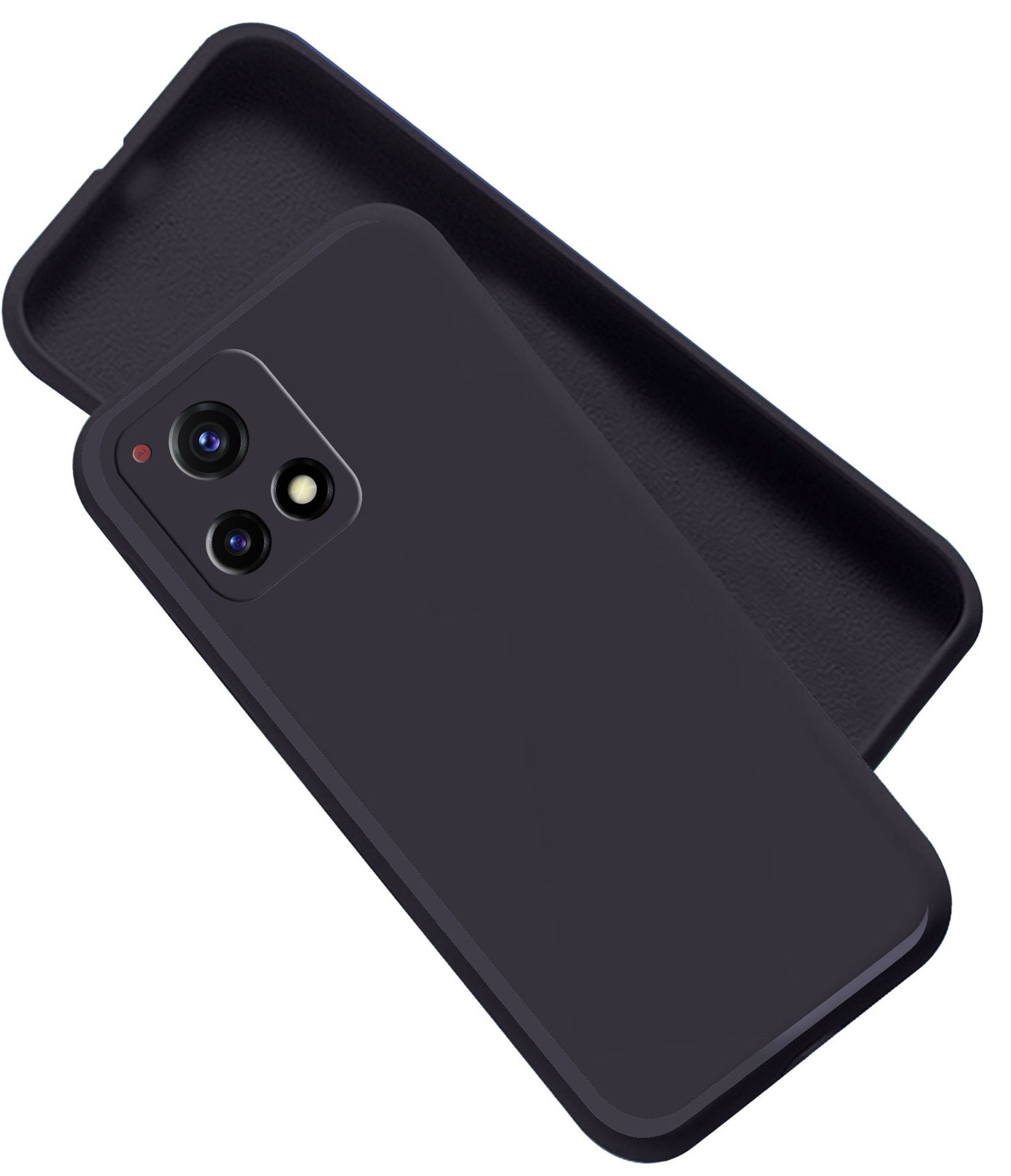 Vivo Y72 5g Liquid Silicone Back Cover Case With TPU & Matte Finish - Black