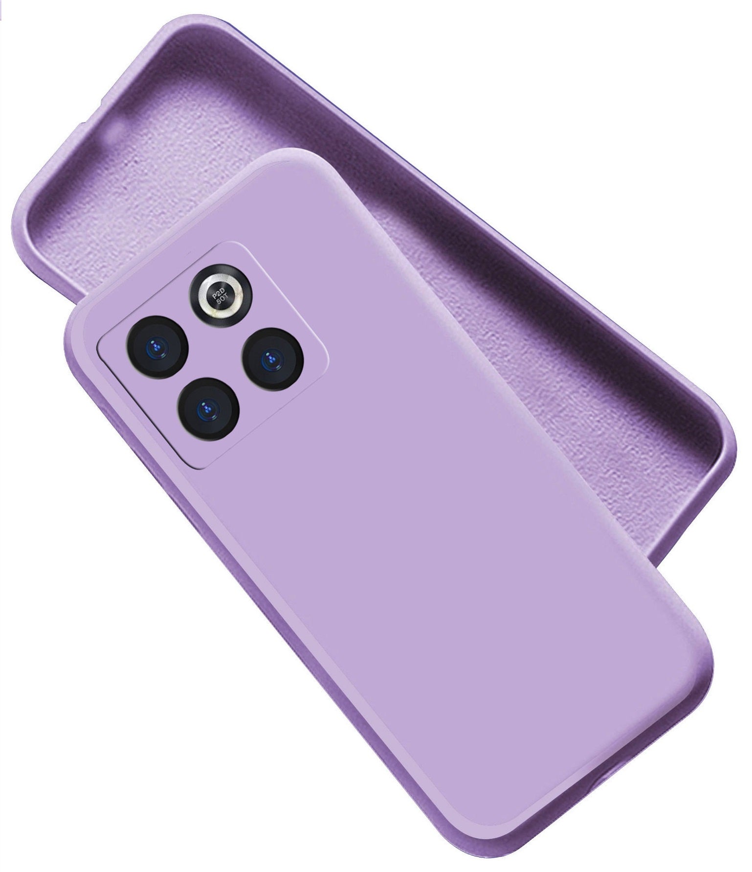 Oneplus 10T 5G  Liquid Silicone Back Cover Case With TPU & Matte Finish - purple