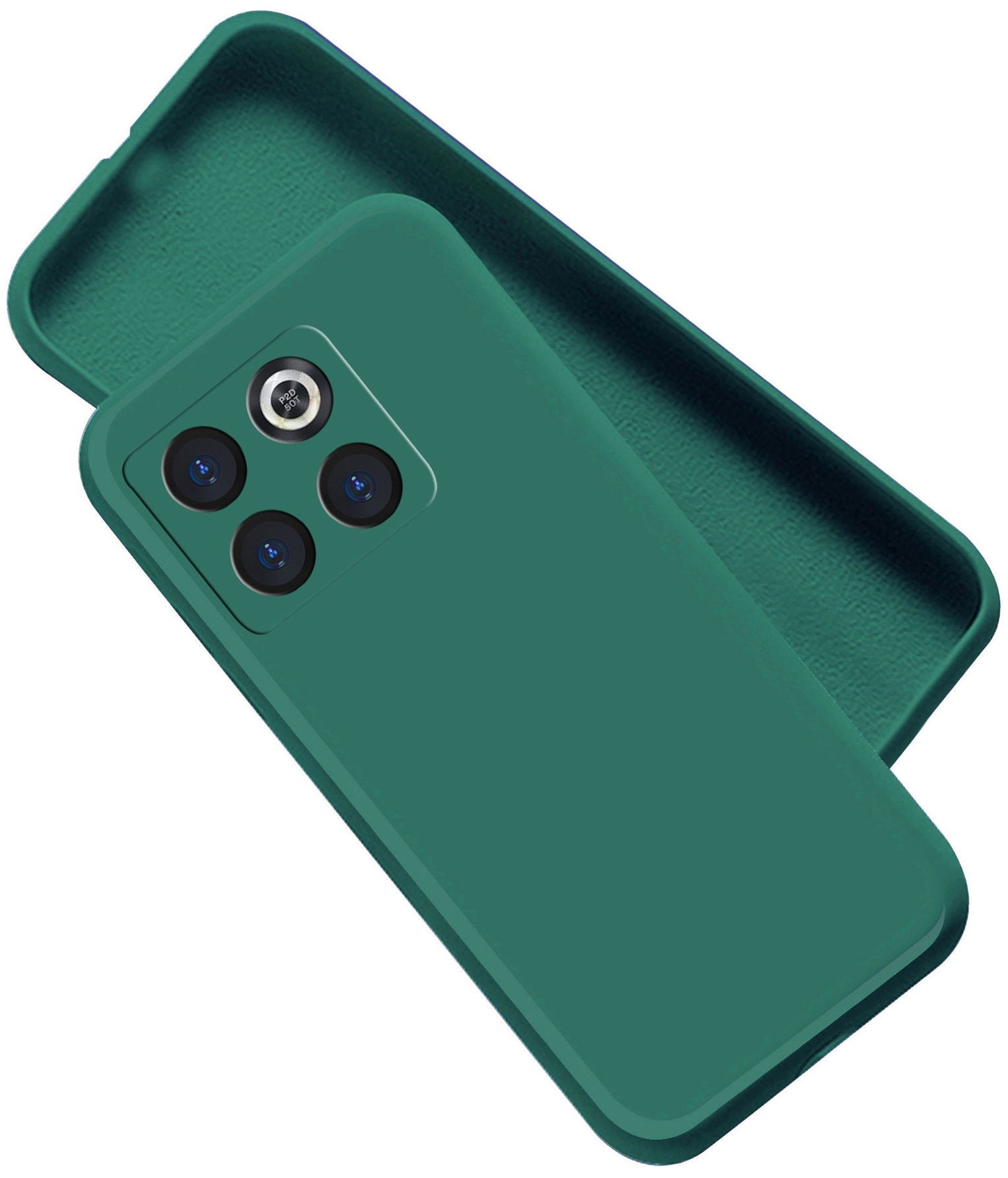 Oneplus 10T 5G  Liquid Silicone Back Cover Case With TPU & Matte Finish - Green