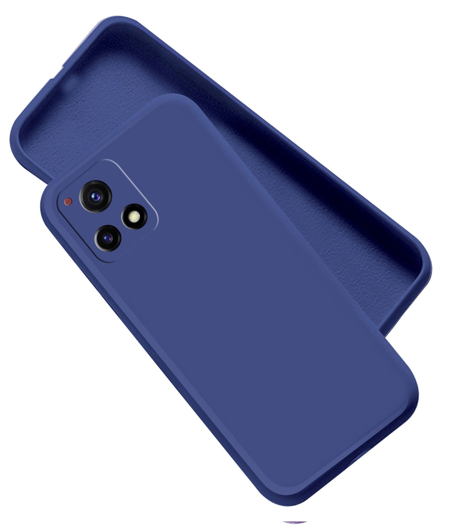 Vivo Y72 5g Liquid Silicone Back Cover Case With TPU & Matte Finish - Blue