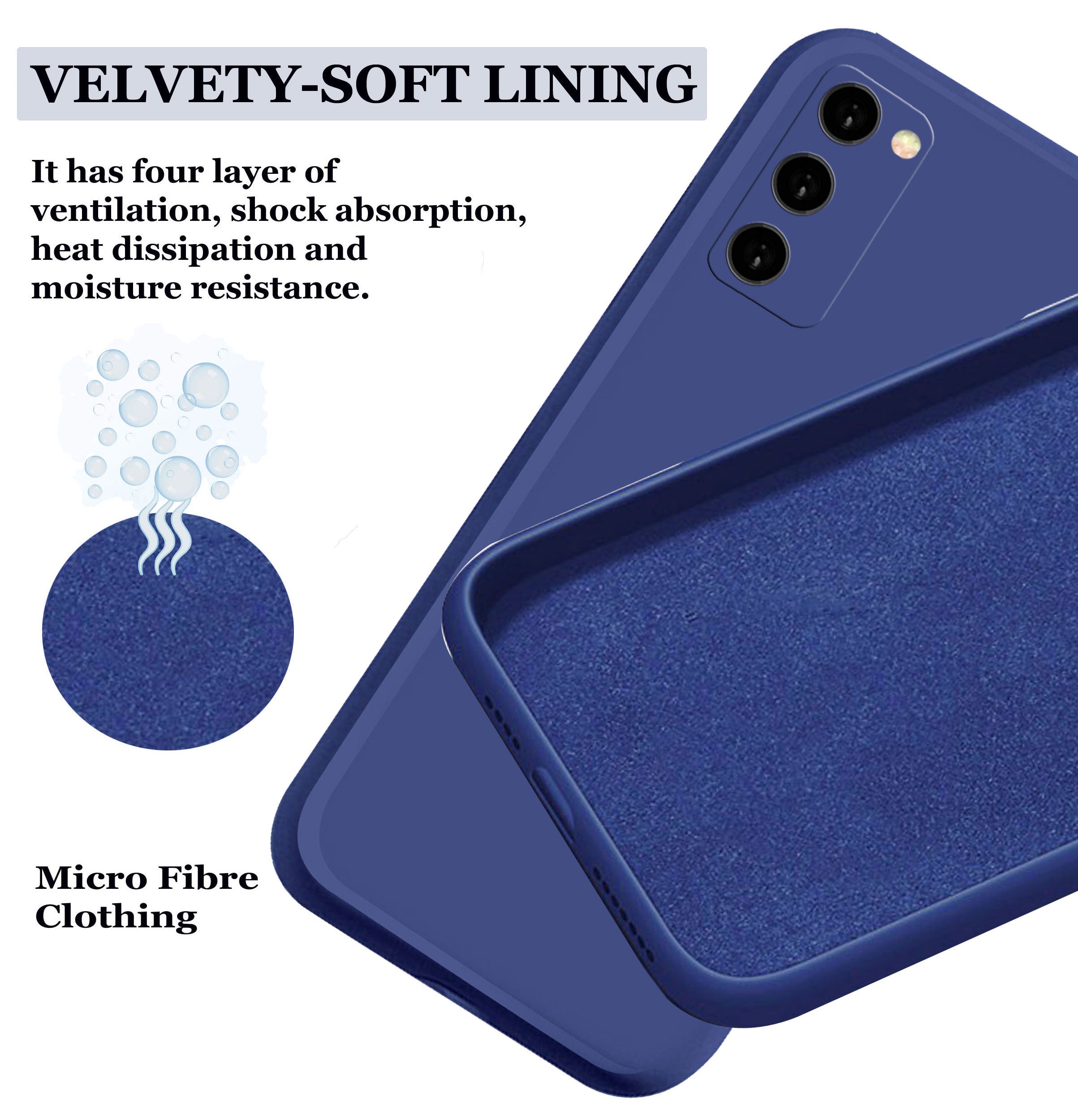 Liquid TPU Silicone Matte Back Cover Case For Samsung Galaxy S20 Fe - Blue