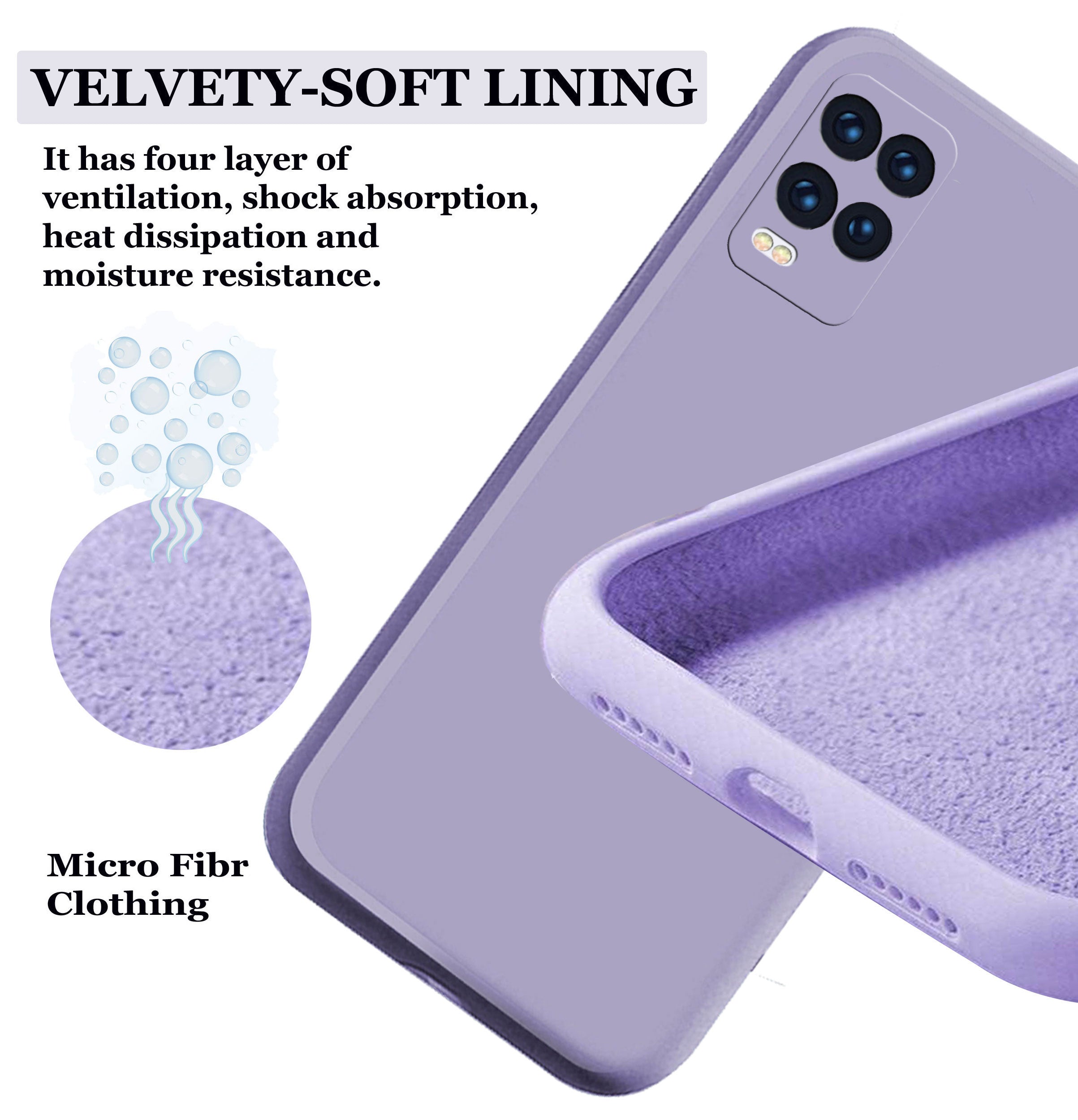 Realme 8 Pro Liquid Silicone Back Cover Case With TPU & Matte Finish - purple