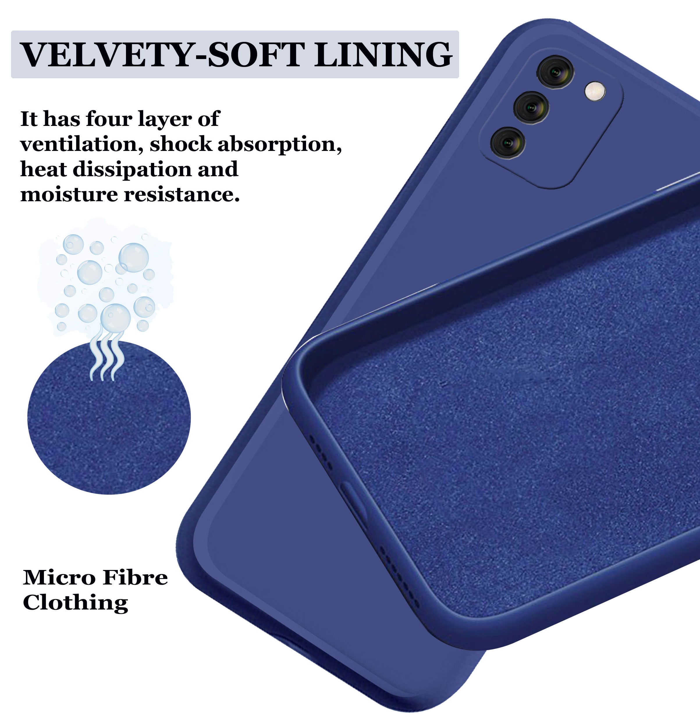 Samsung S10 Lite Liquid Silicone Back Cover Case With TPU & Matte Finish - Blue