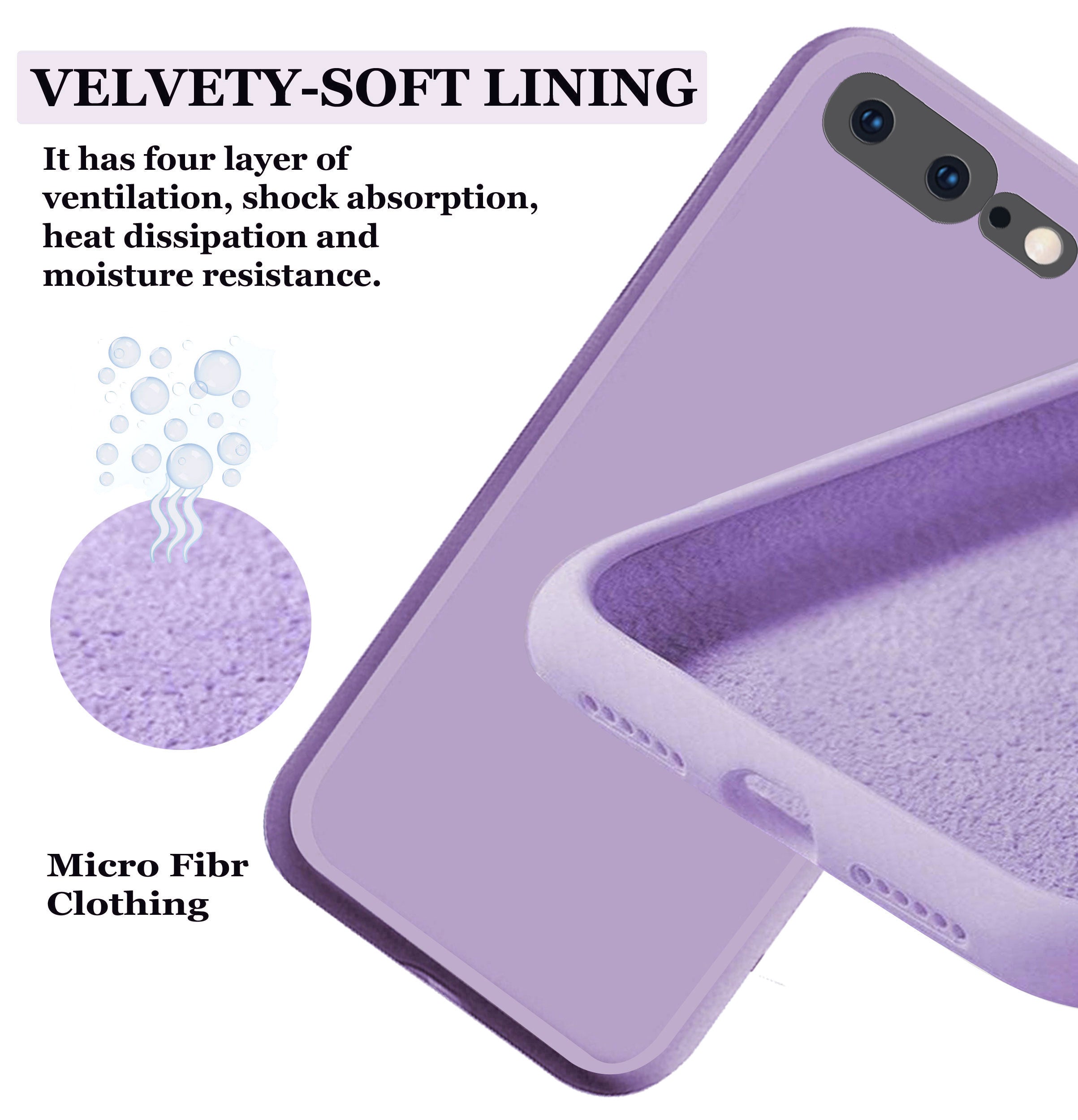 OnePlus 5 Liquid Silicone Back Cover Case With TPU & Matte Finish - Purple