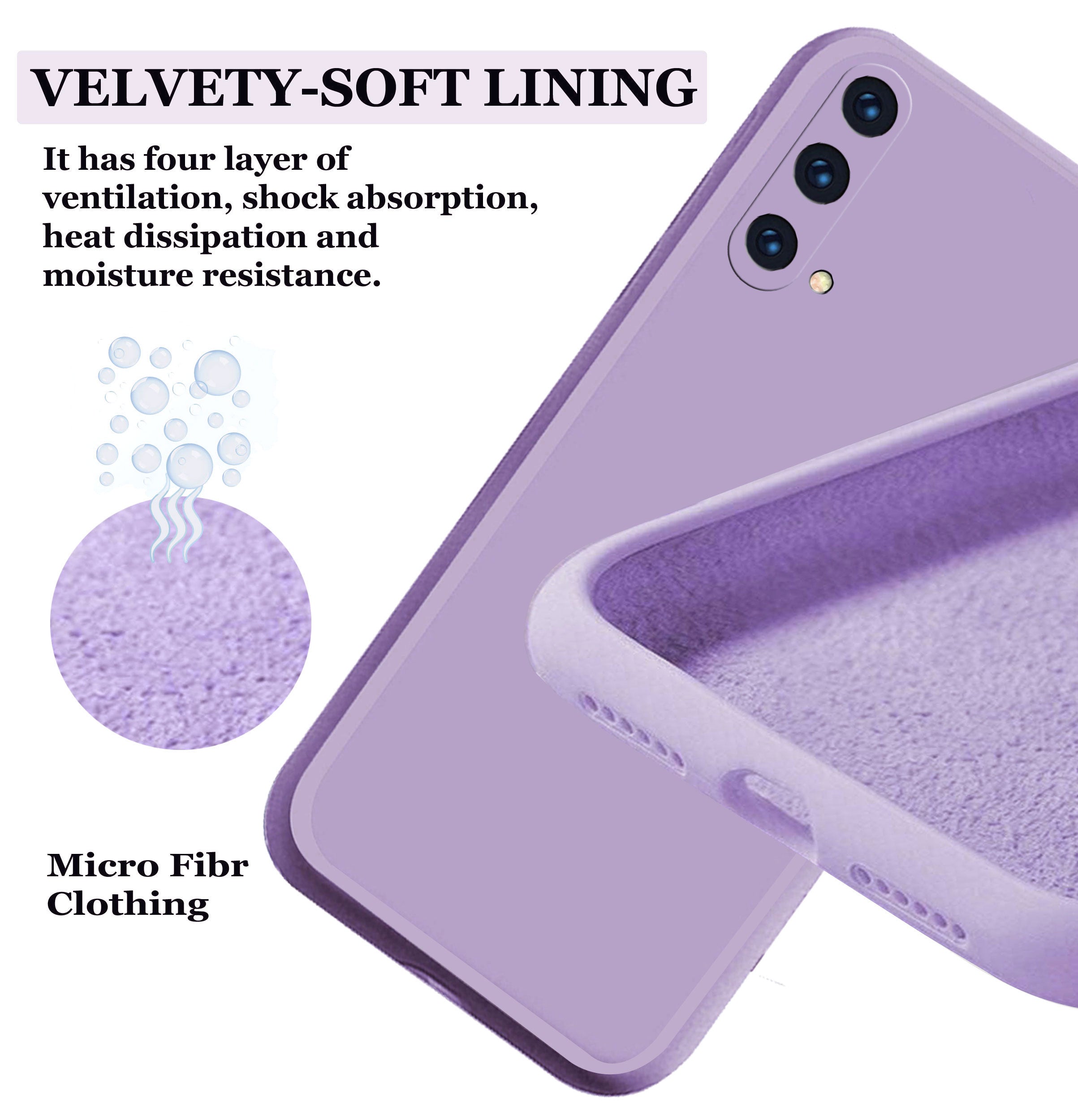 Oneplus Nord CE 5g Liquid Silicone Back Cover Case With TPU & Matte Finish - Purple