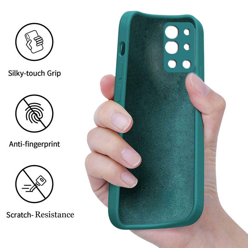 OnePlus 9R Liquid Silicone Back Cover Case With TPU & Matte Finish - DarkGreen