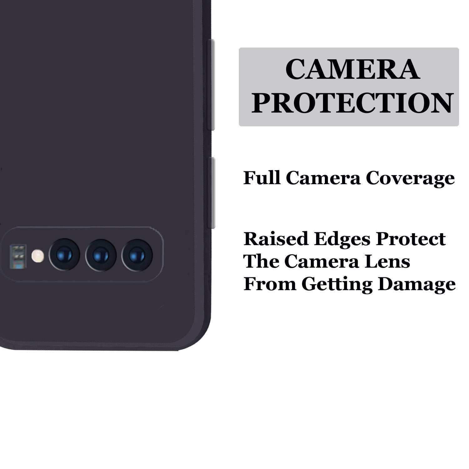 Samsung S10 Liquid Silicone Back Cover Case With TPU & Matte Finish - Black