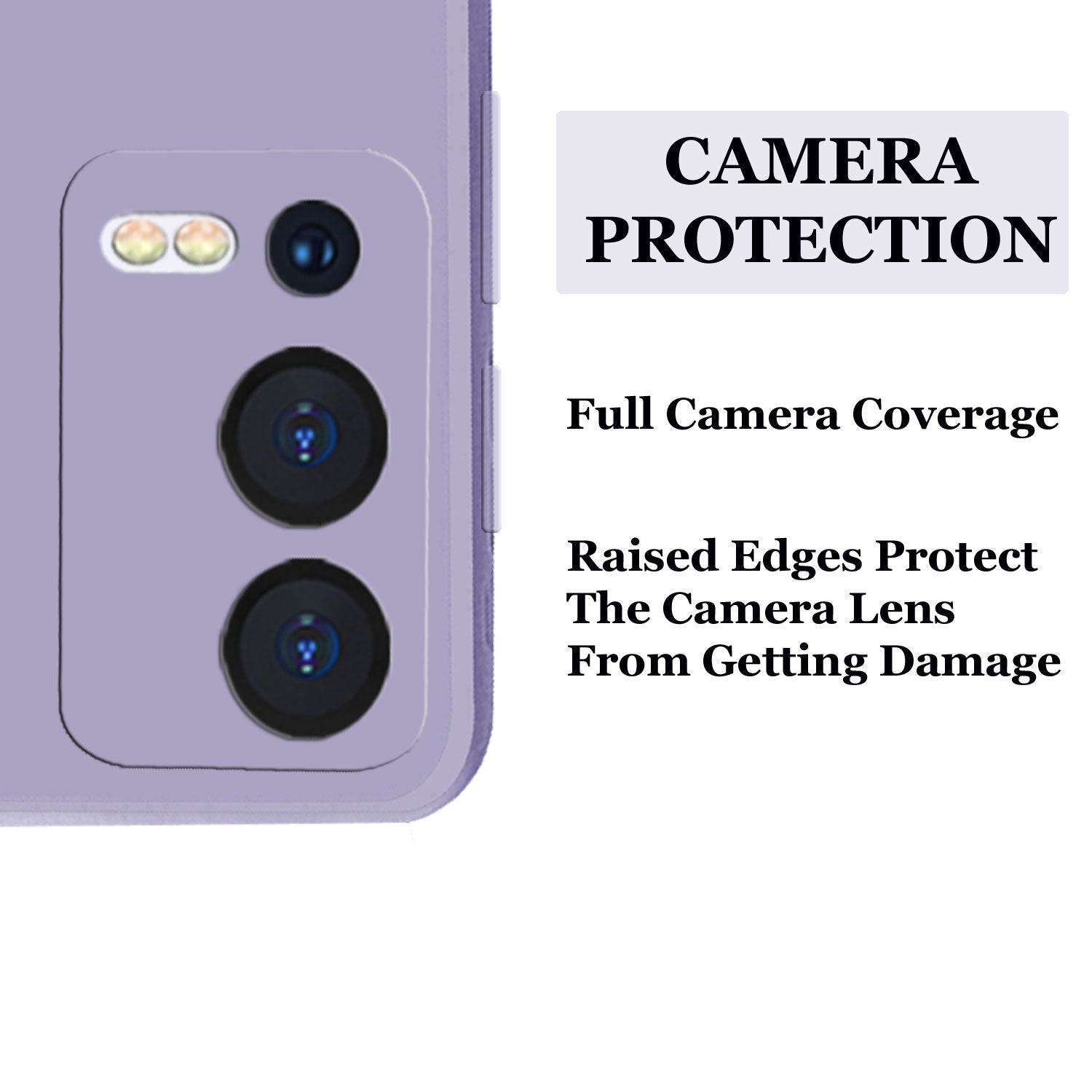 Liquid Silicone Back Cover Case With TPU & Matte Finish Oppo A55 5G - Purple