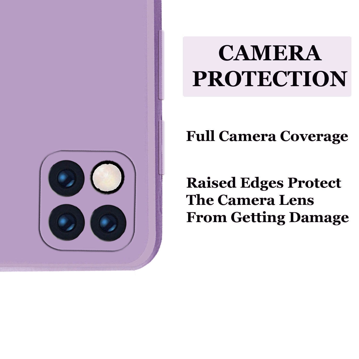 Poco C3 Liquid Silicone Back Cover Case With TPU & Matte Finish - Purple