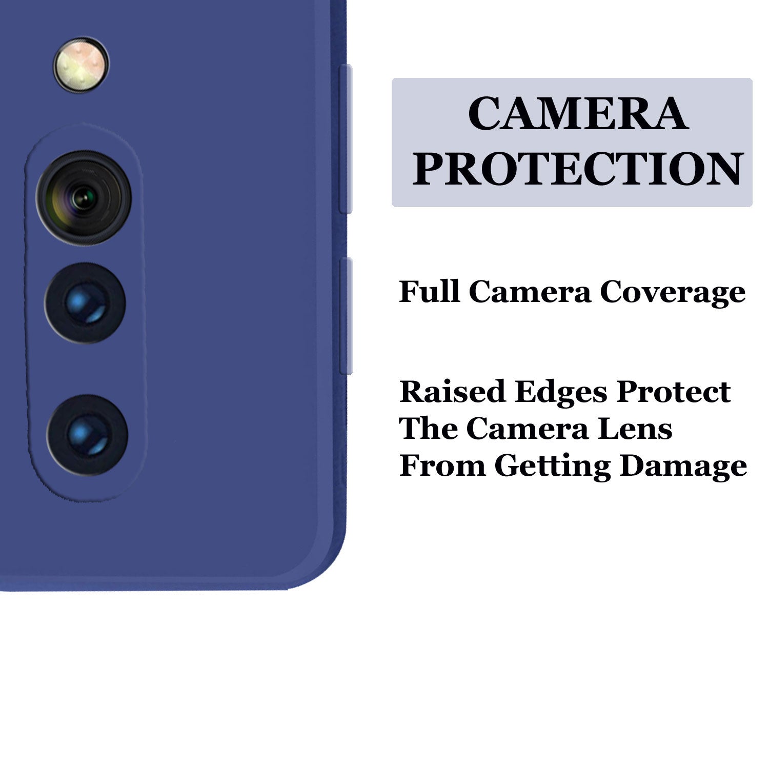 Oneplus 8 Liquid Silicone Back Cover Case With TPU & Matte Finish - Blue