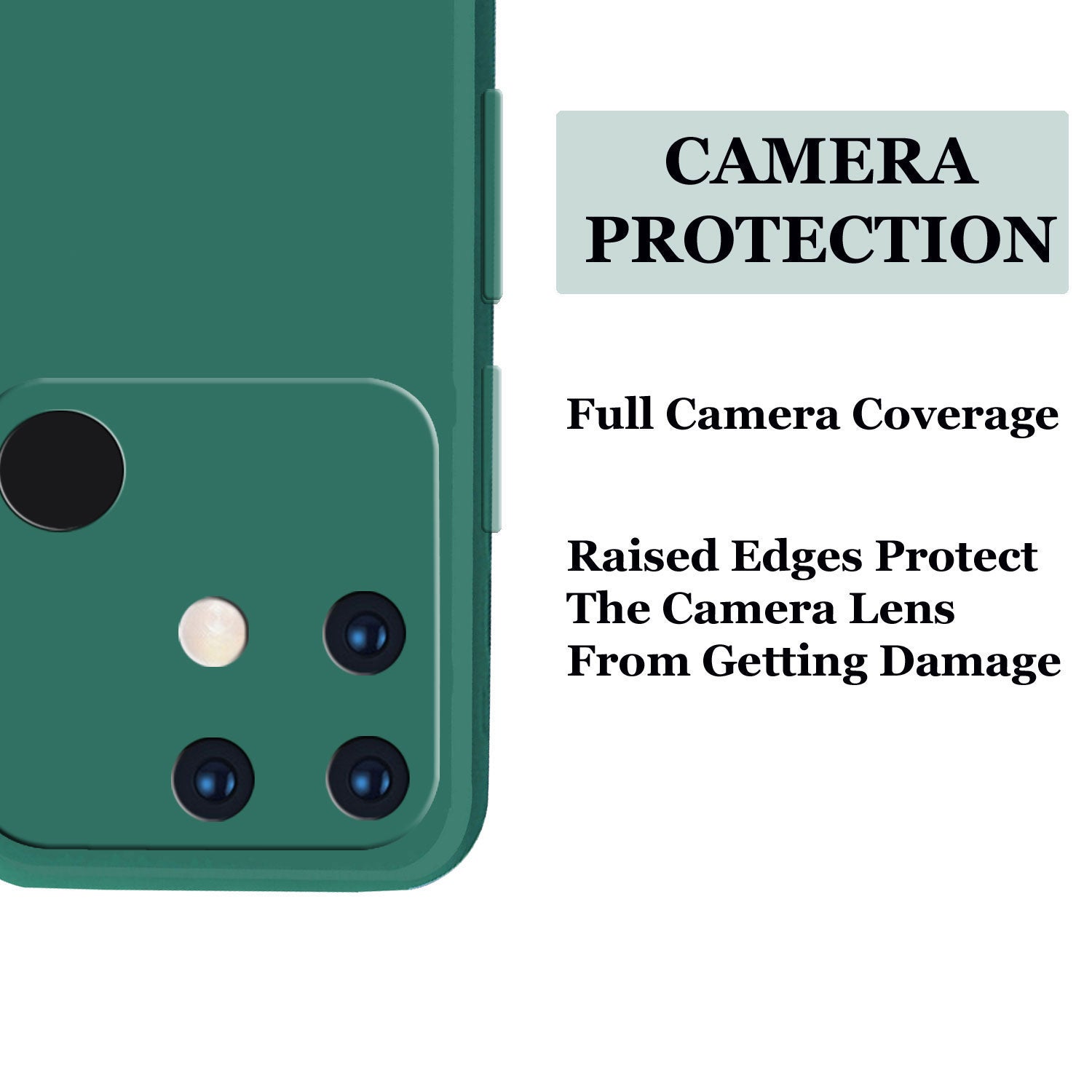 Realme Narzo 50A Liquid Silicone Back Cover Case With TPU & Matte Finish - Green