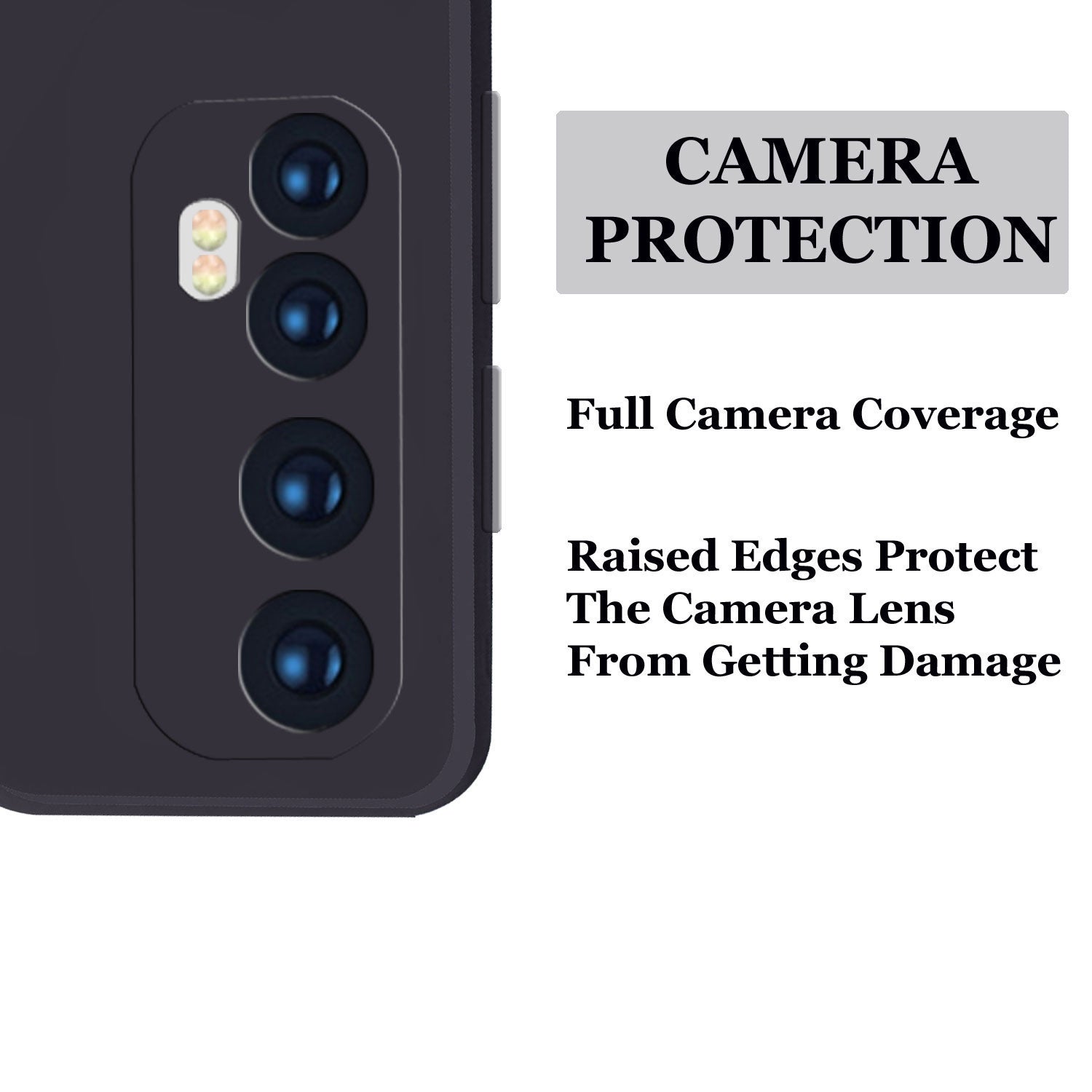 Realme 7 Liquid Silicone Back Cover Case With TPU & Matte Finish - Black