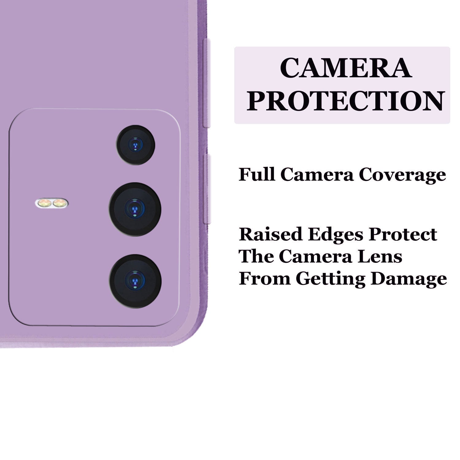 Vivo V23 5G Liquid Silicone Back Cover Case With TPU & Matte Finish - Purple
