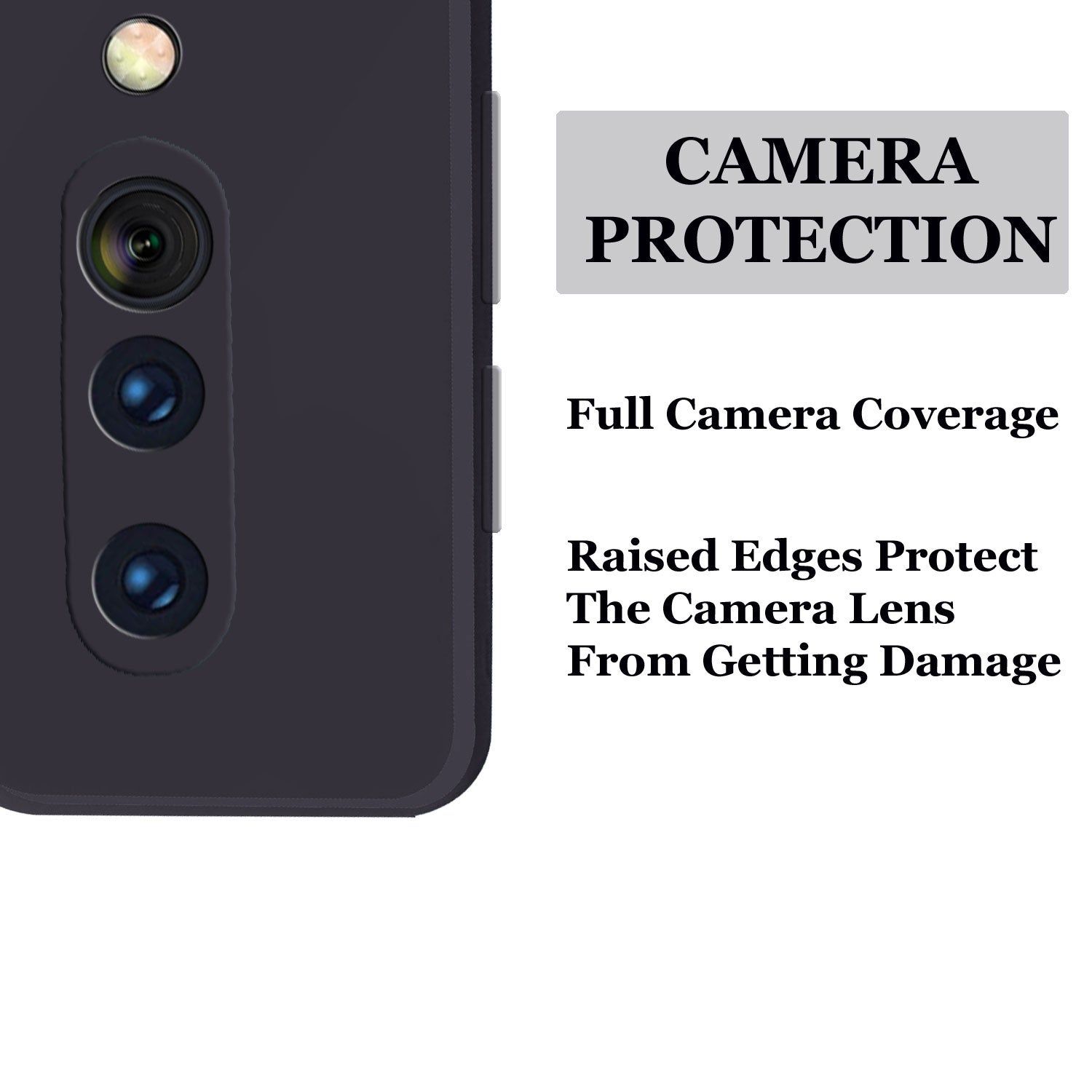 Oneplus 8 Liquid Silicone Back Cover Case With TPU & Matte Finish - Black