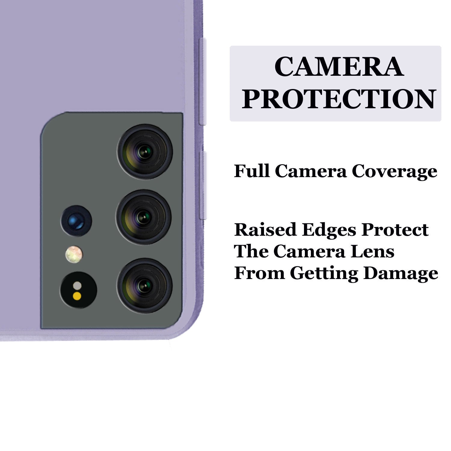 Samsung S21 Ultra Liquid Silicone Back Cover Case With TPU & Matte Finish - Purple
