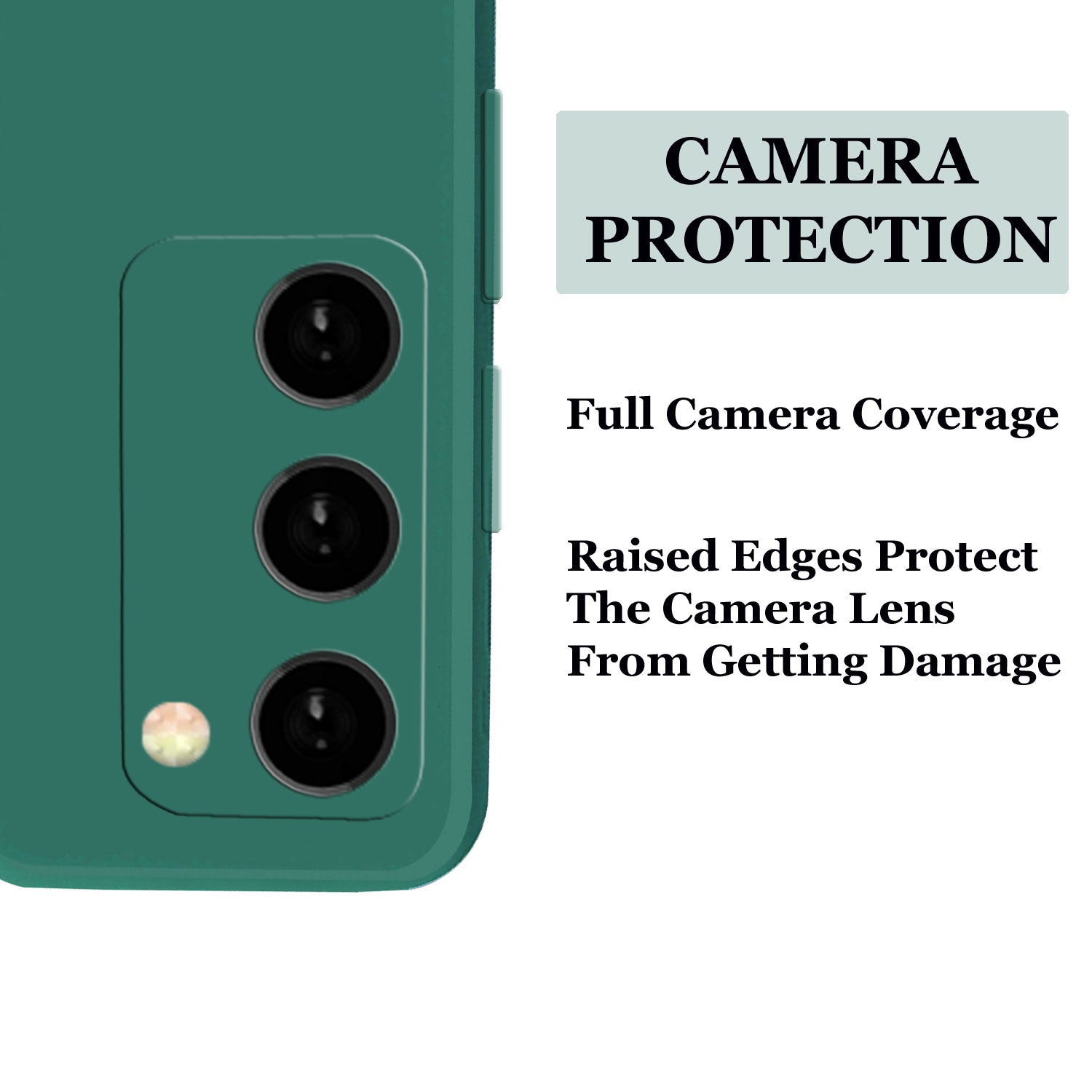 Liquid TPU Silicone Matte Back Cover Case For Samsung Galaxy S20 Fe - Dark Green