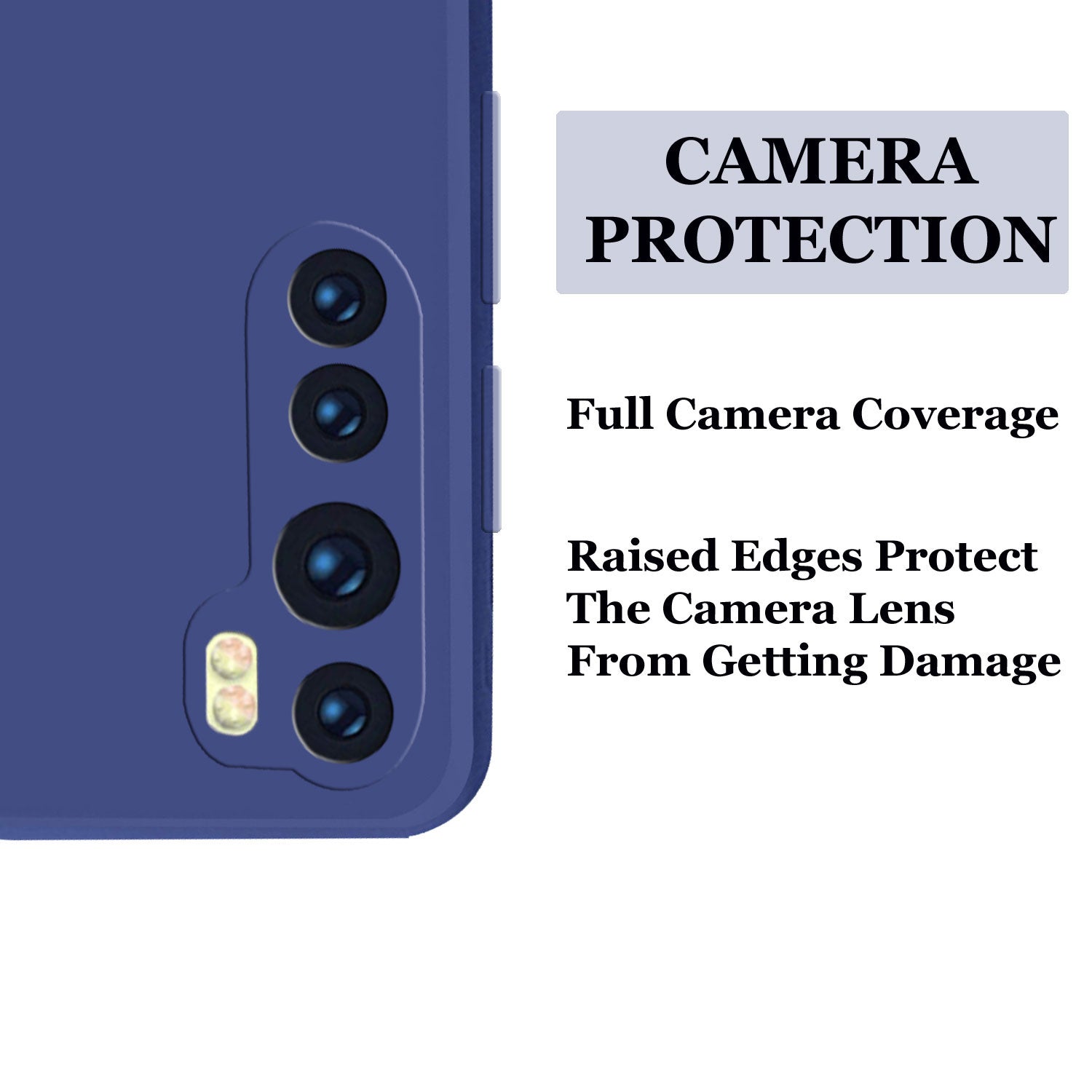 Oneplus Nord Liquid Silicone Back Cover Case With TPU & Matte Finish -Blue