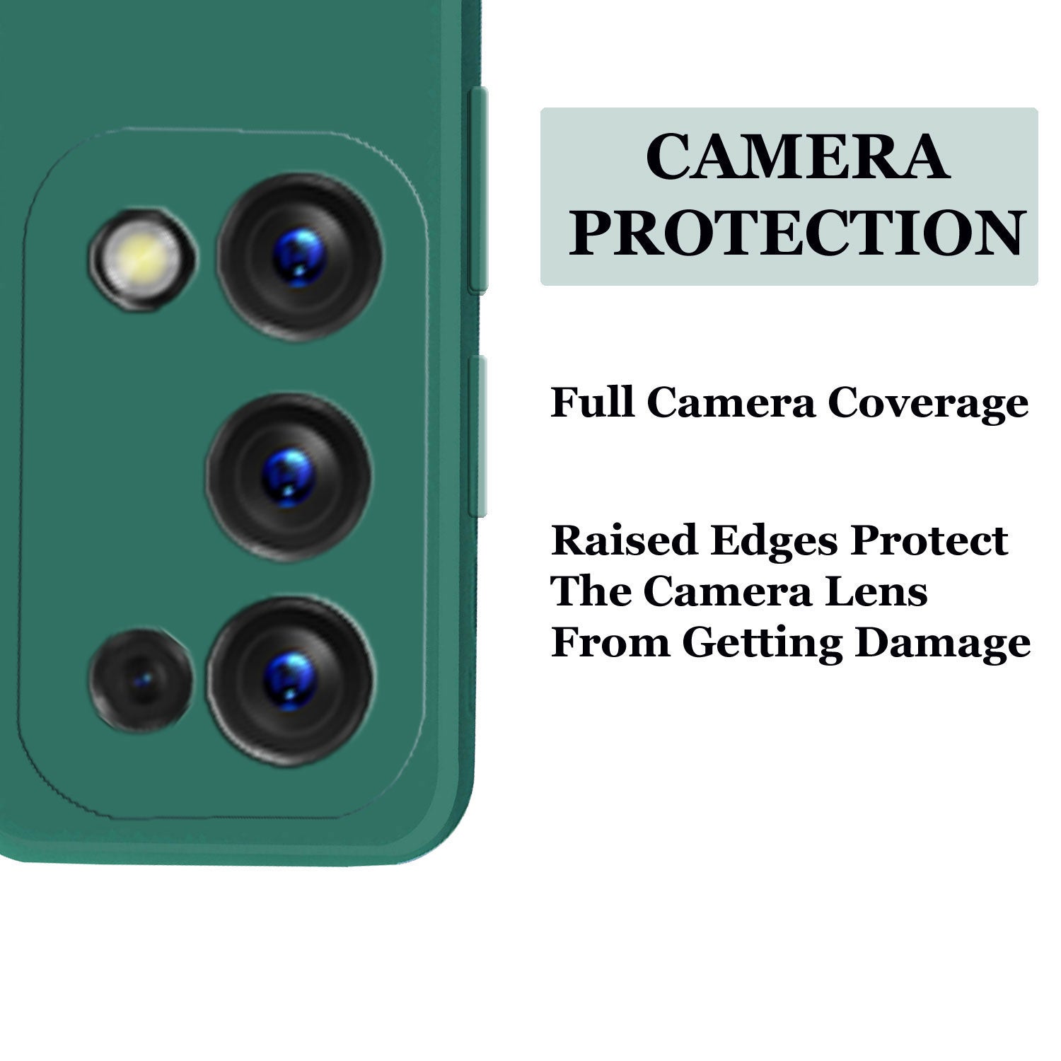 Realme 7 Pro Liquid Silicone Back Cover Case With TPU & Matte Finish -  Green