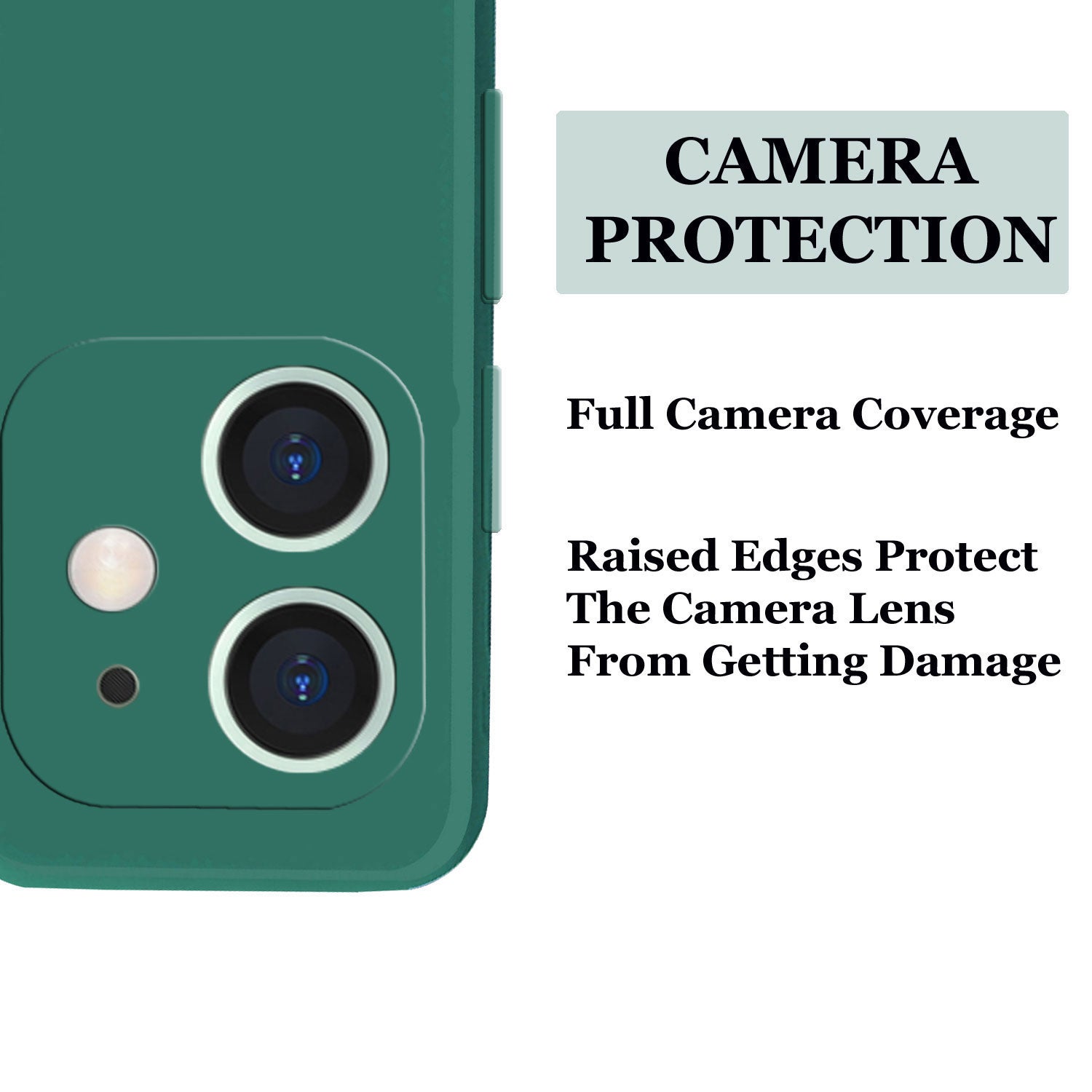 Liquid TPU Silicone Matte Back Cover Case For iphone 11 - Dark Green