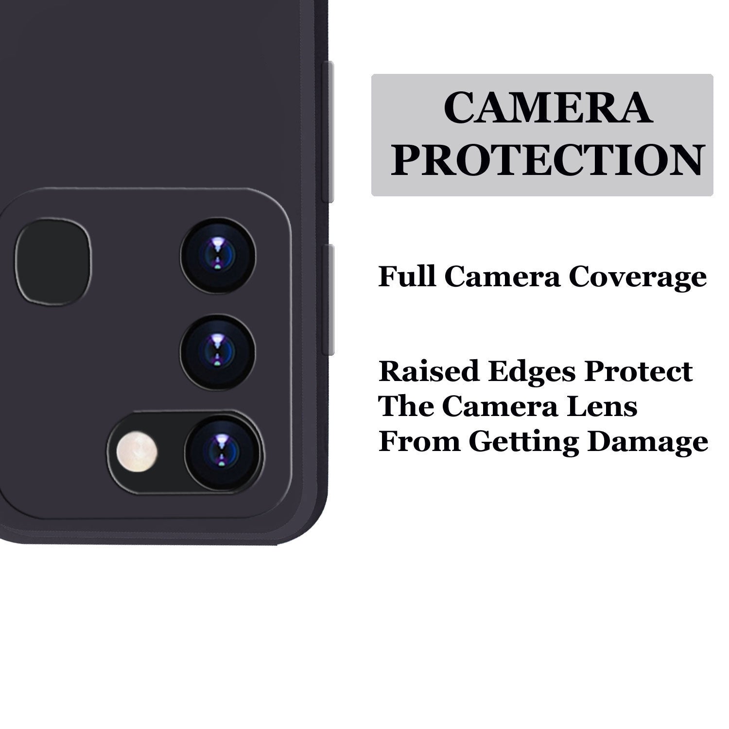 Tecno Spark Go Liquid Silicone Back Cover Case With TPU & Matte Finish - Black