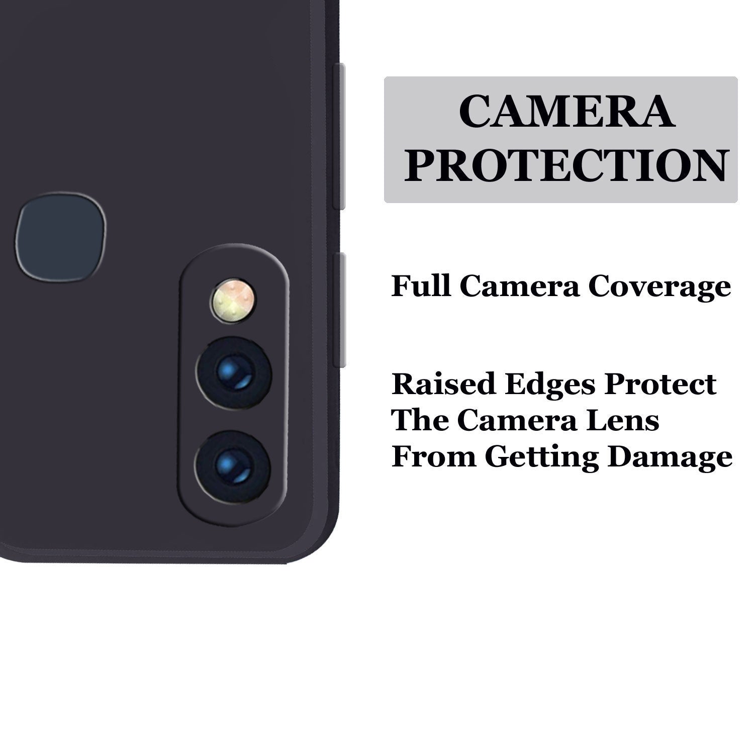 Vivo V9 Liquid Silicone Back Cover Case With TPU & Matte Finish - Black