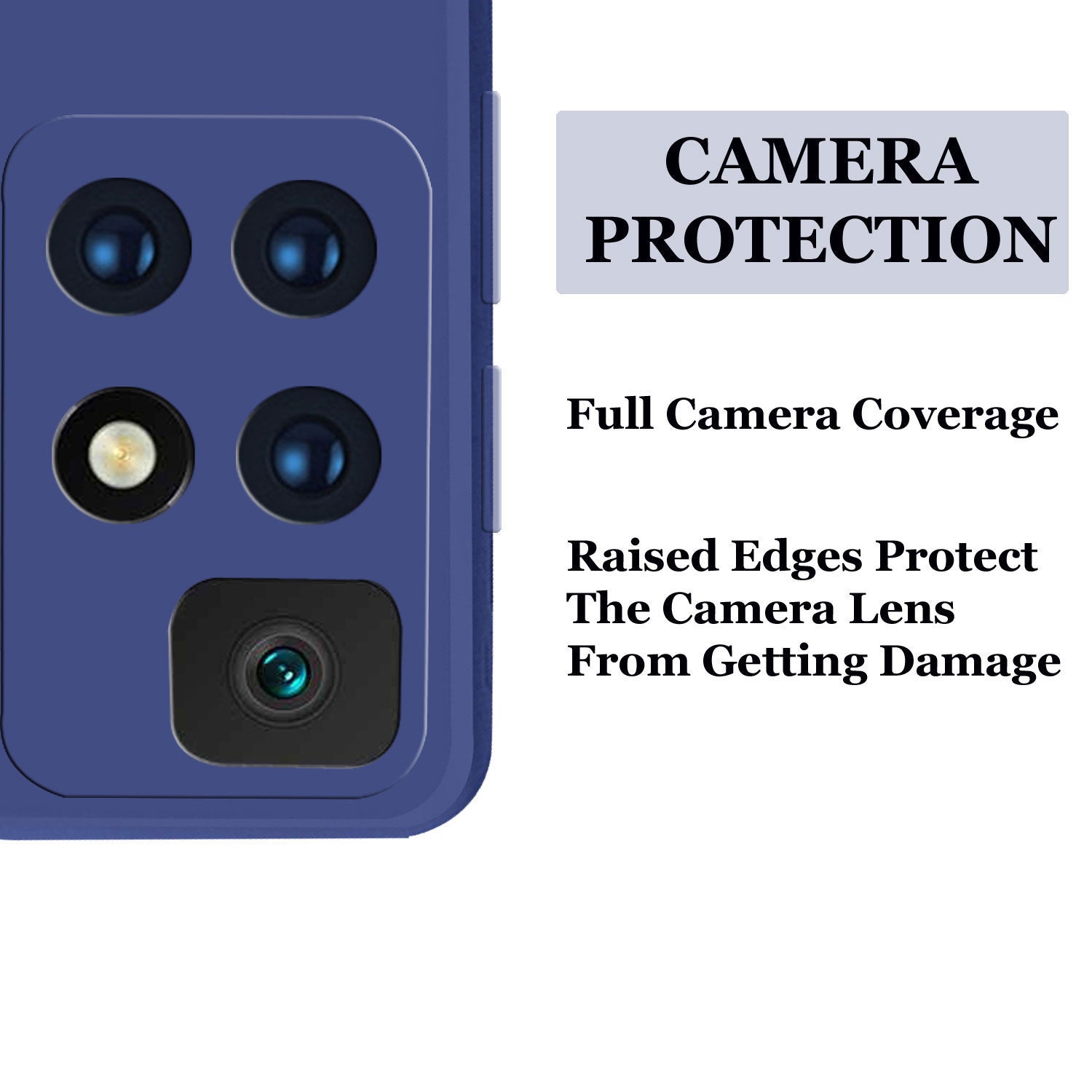 Redmi 10 Prime Liquid Silicone Back Cover Case With TPU & Matte Finish - Blue
