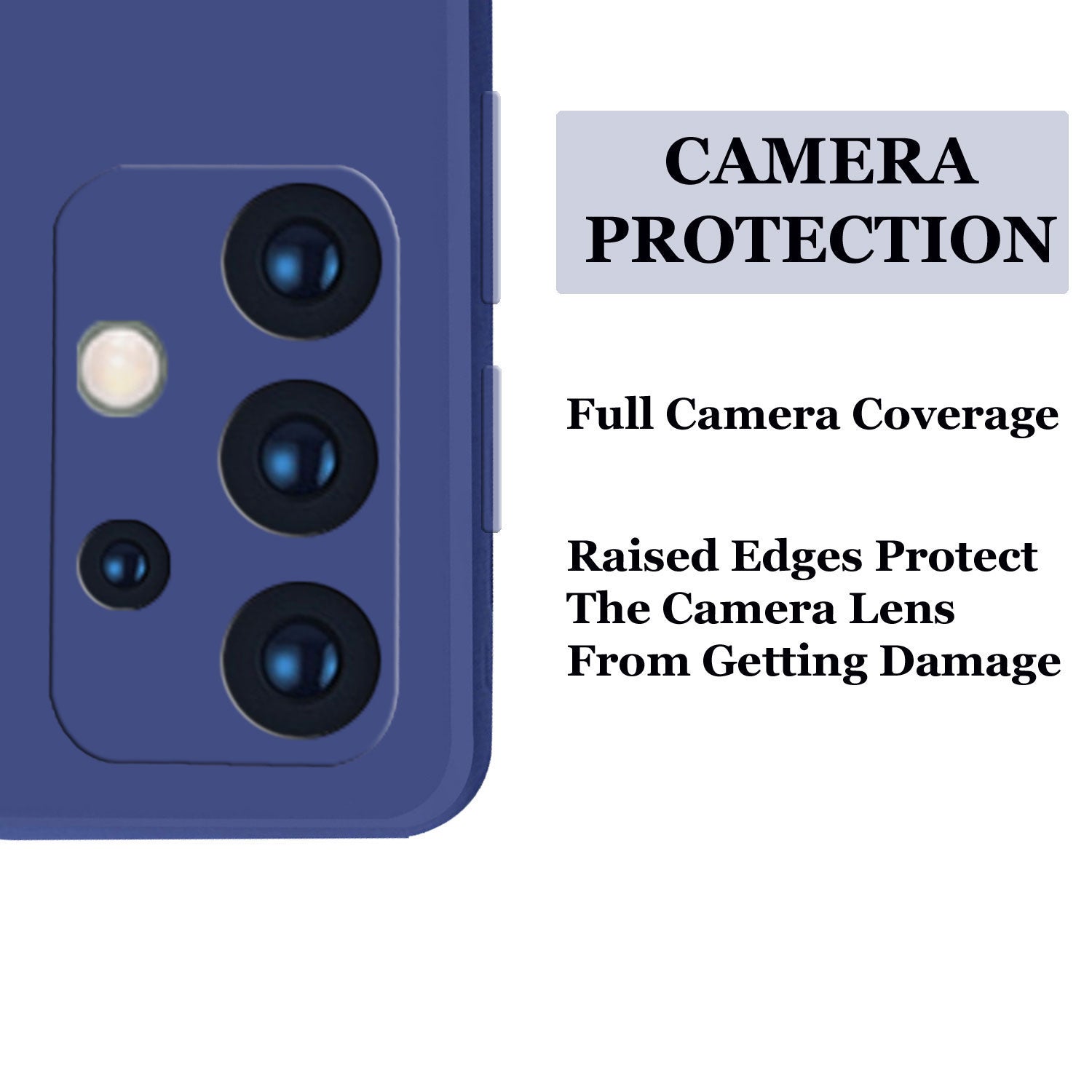 Samsung Galaxy A33 5G Liquid Silicone Back Cover Case With TPU & Matte Finish - Blue