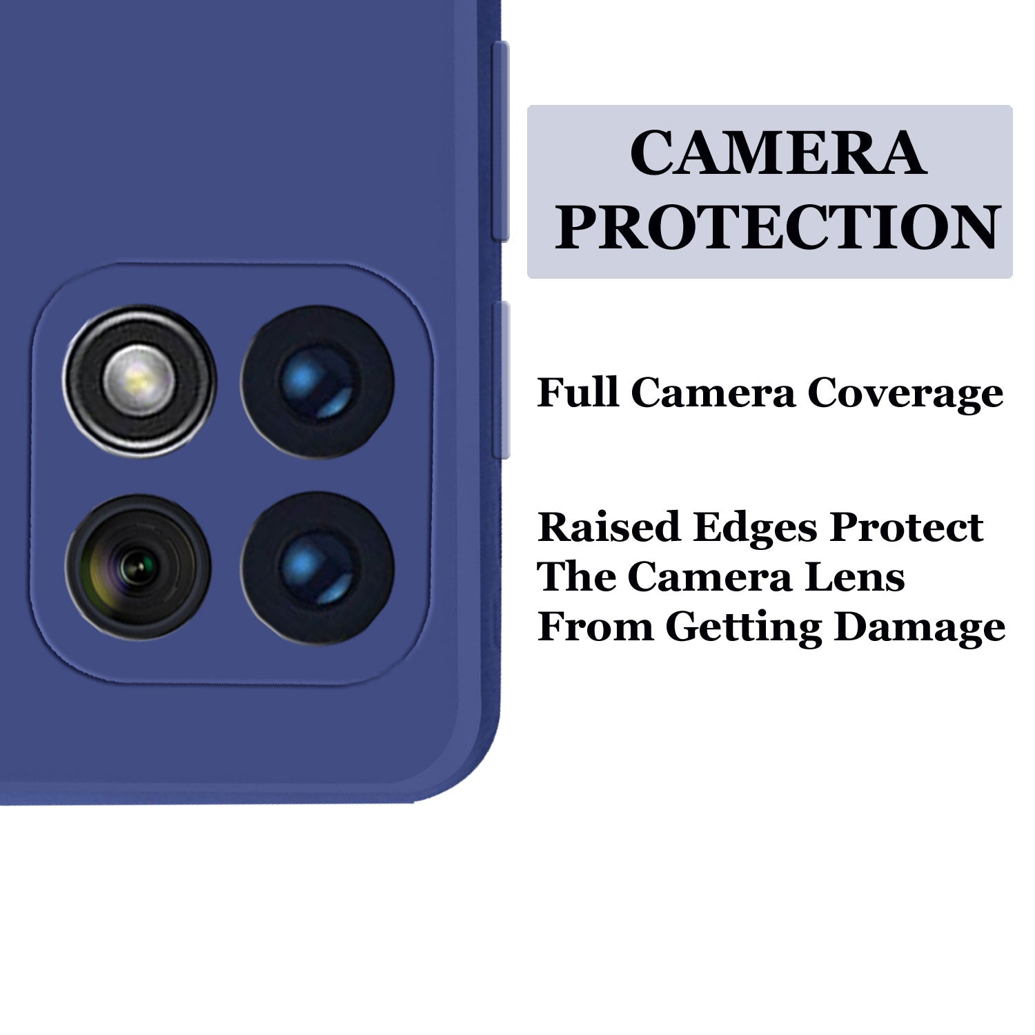 Samsung A22 4G Liquid Silicone Back Cover Case With TPU & Matte Finish - Blue