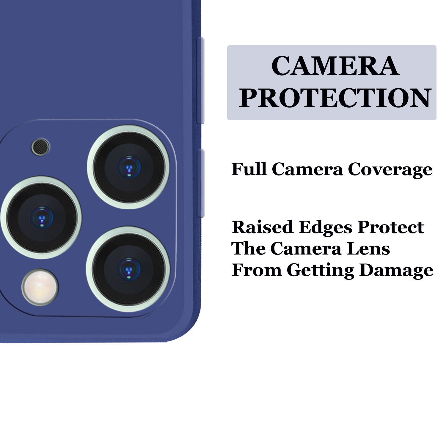 iPhone 11 Pro Liquid Silicone Back Cover Case With TPU & Matte Finish - Blue