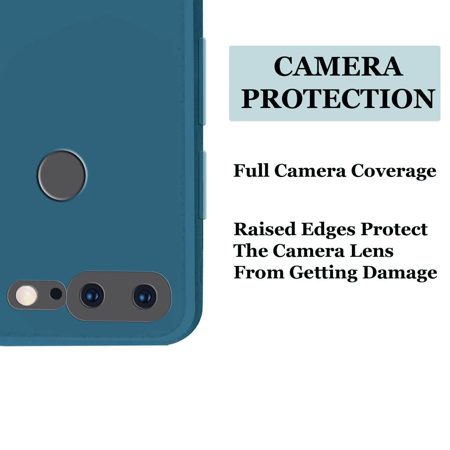 OnePlus 5t Liquid Silicone Back Cover Case With TPU & Matte Finish - Blue