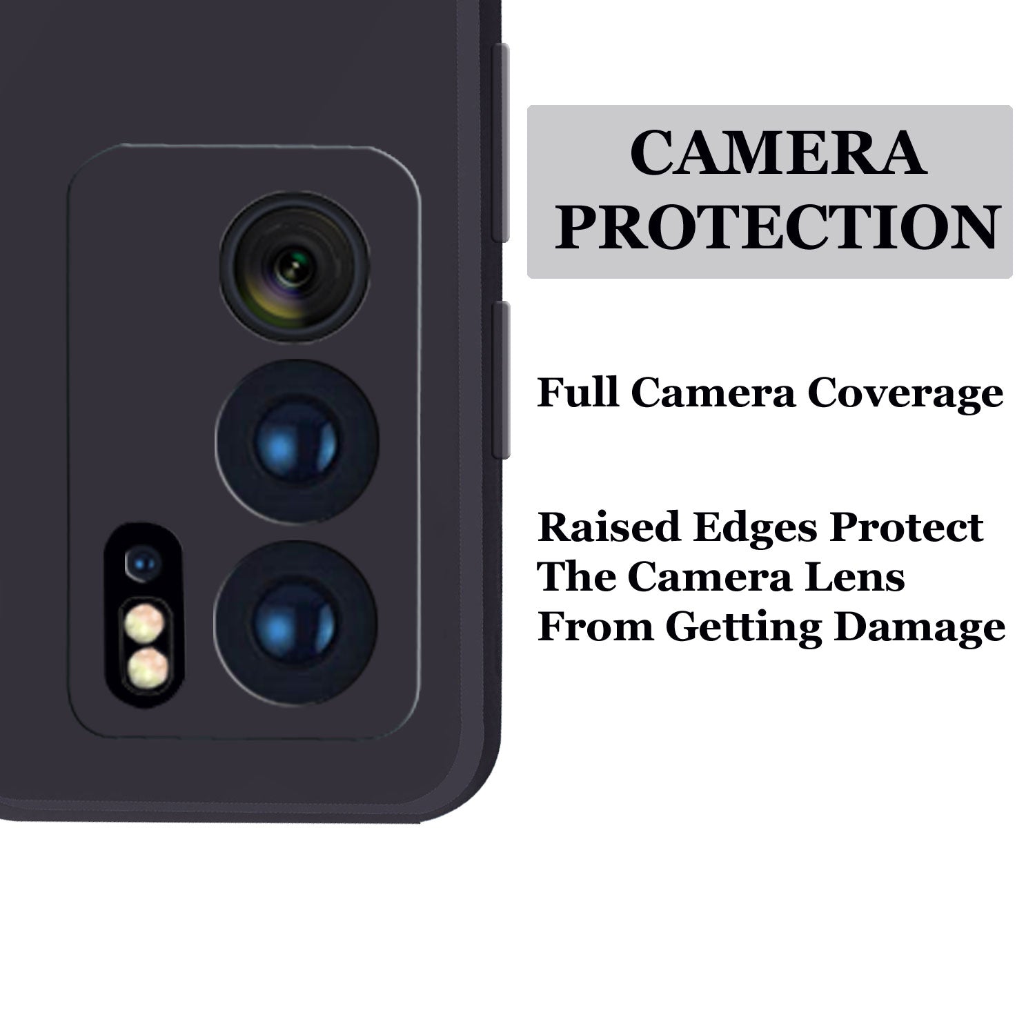 Reno 6 Pro Liquid Silicone Back Cover Case With TPU & Matte Finish - Black