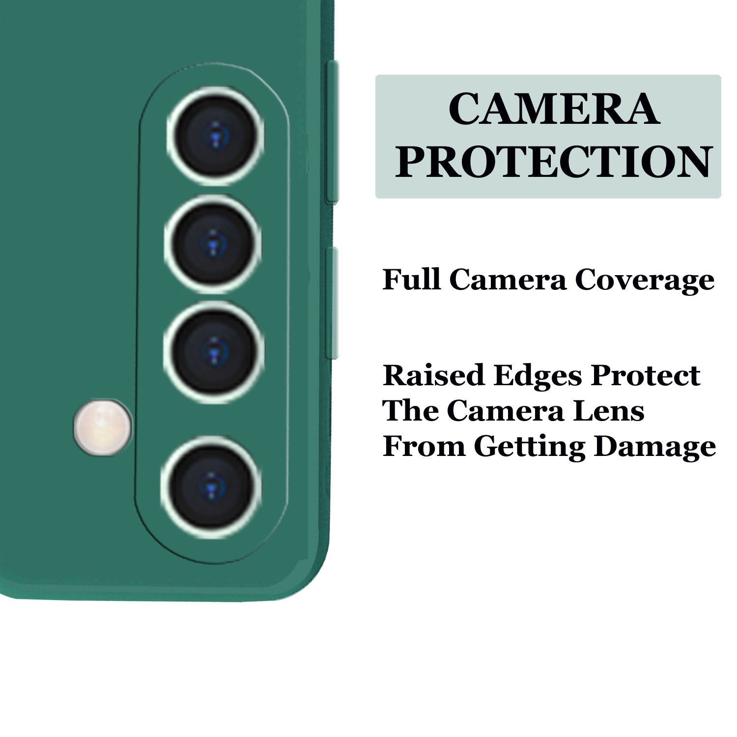 Realme 6 Liquid Silicone Back Cover Case With TPU & Matte Finish - Green