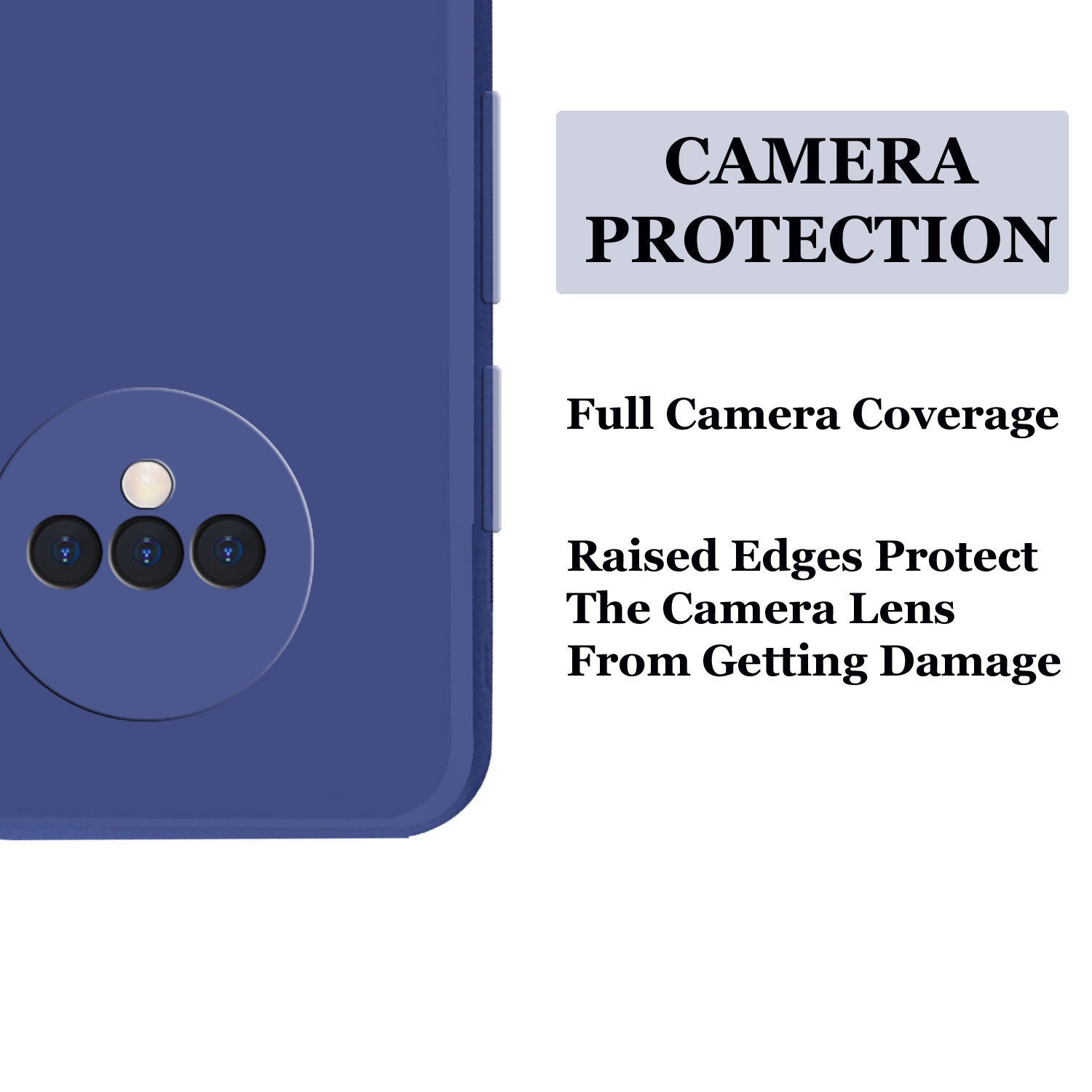 OnePlus 7T Liquid Silicone Back Cover Case With TPU & Matte Finish - Blue